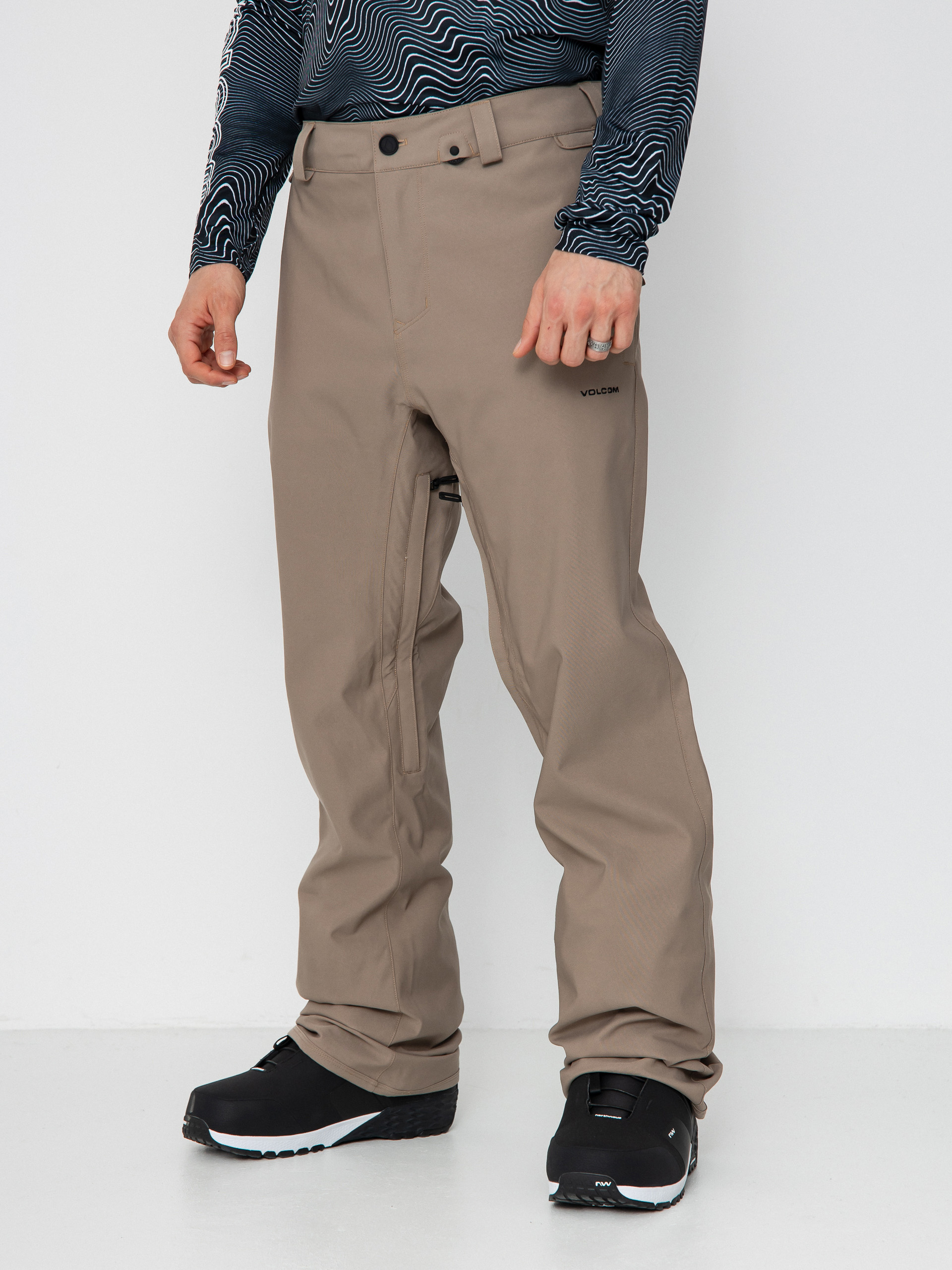 Pánske Snowboardové nohavice Volcom Freakin Snow Chino (chestnut brown)
