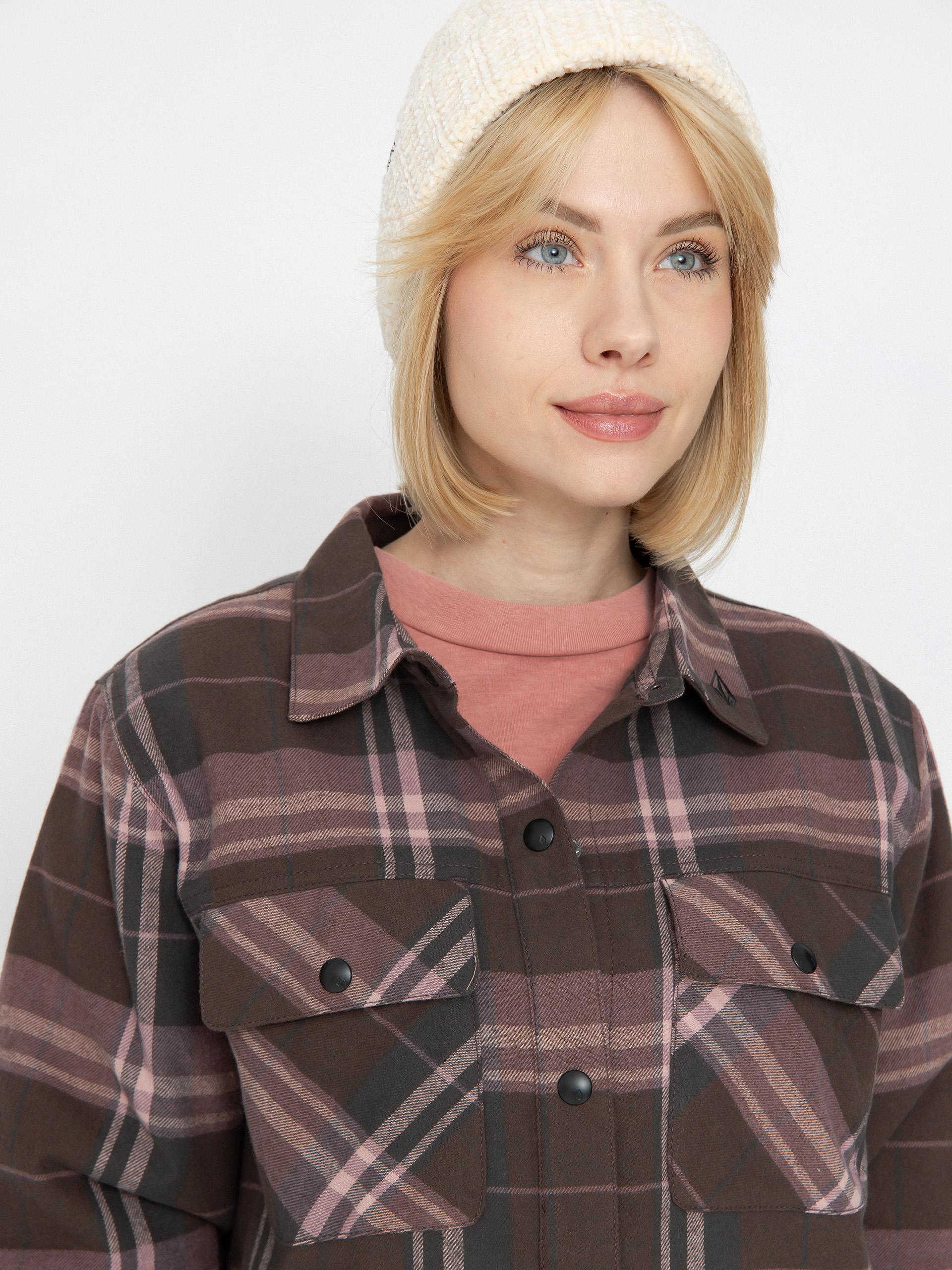 Dámska Snowboardová bunda Volcom Ins Riding Flannel (dusty lavender)