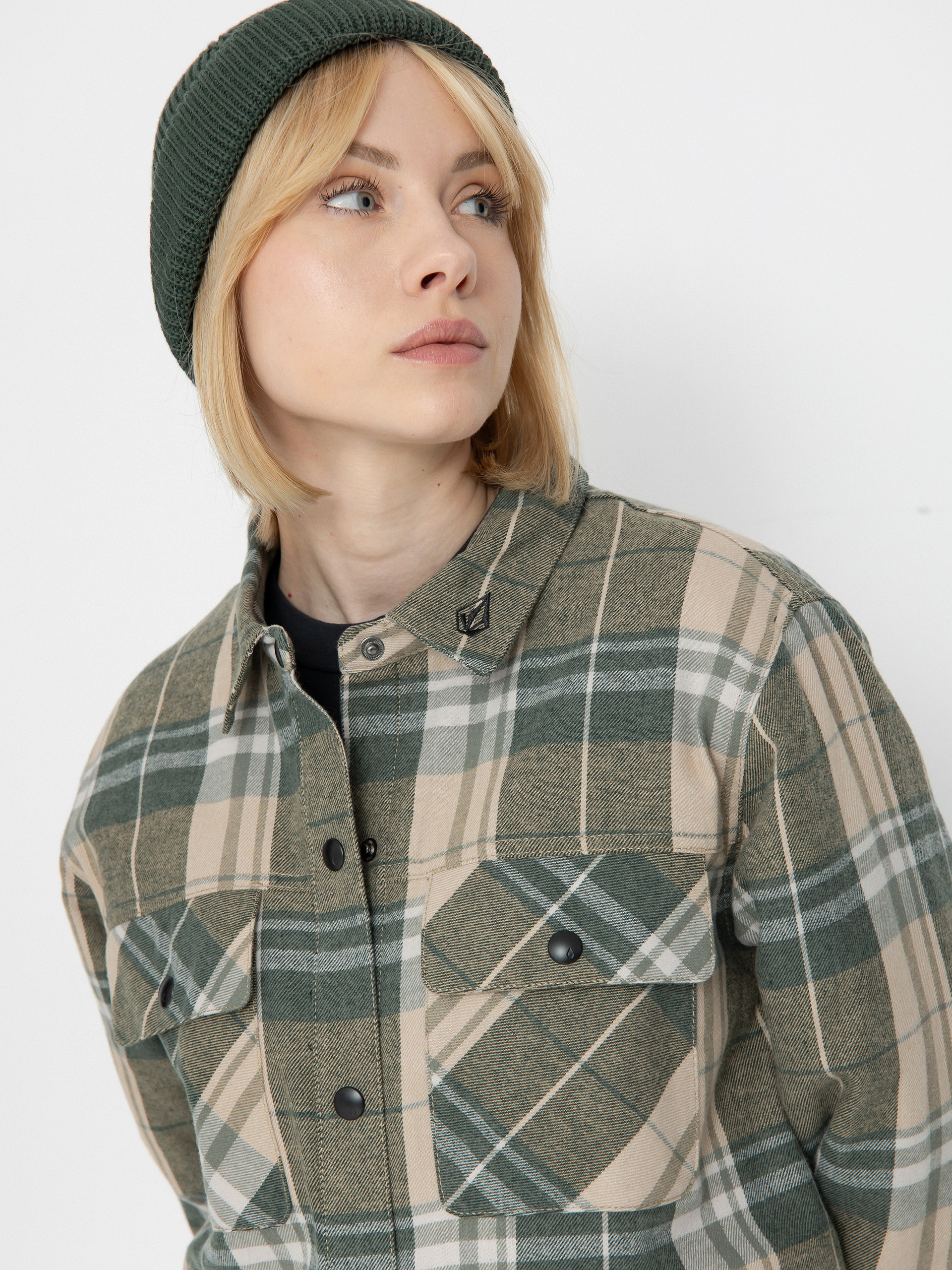 Dámska Snowboardová bunda Volcom Ins Riding Flannel (sand)