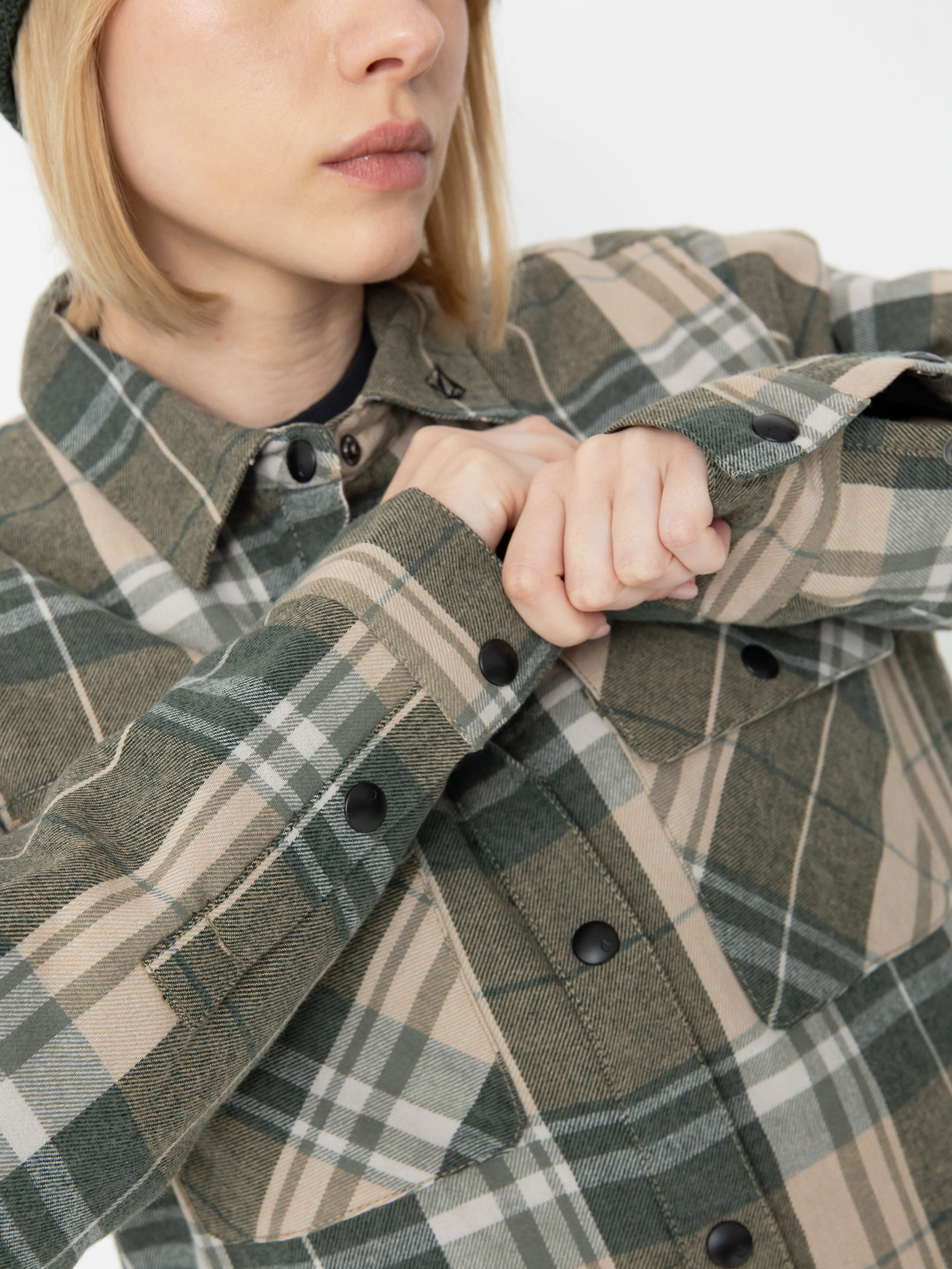 Dámska Snowboardová bunda Volcom Ins Riding Flannel (sand)