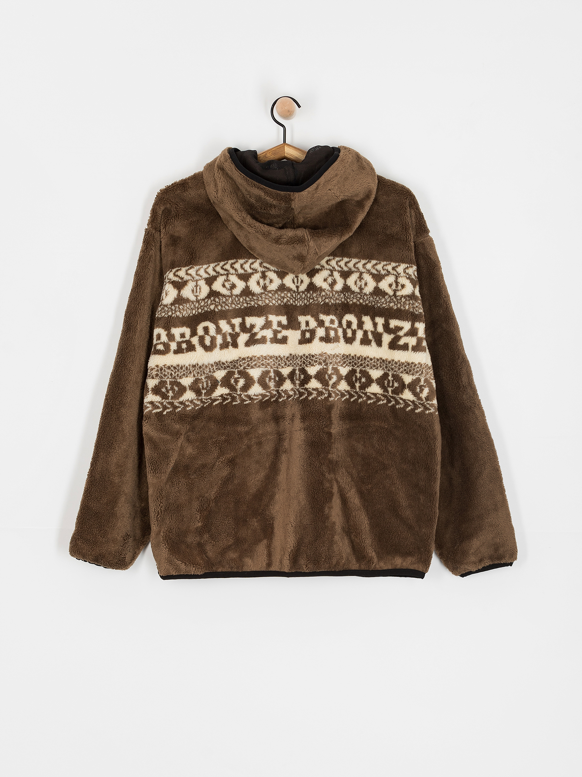 Pánsky Flísová mikina HUF X Bronze High Pile (brown)