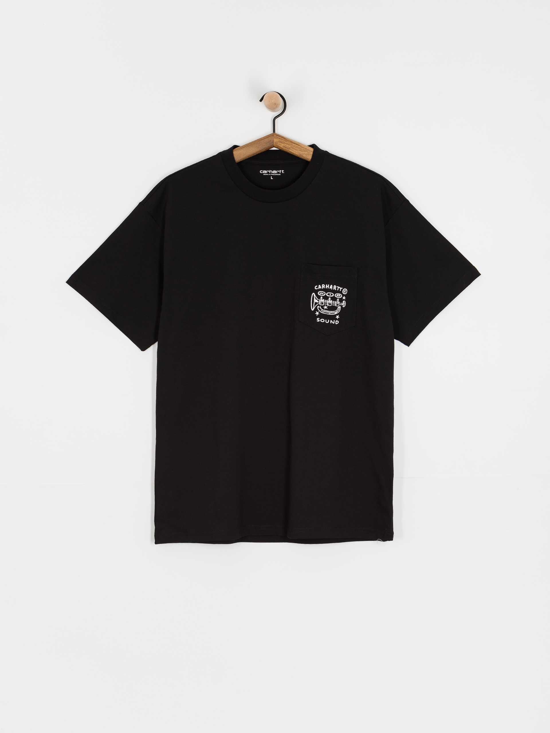 Tričko Carhartt WIP Fragments Pocket (black/white)