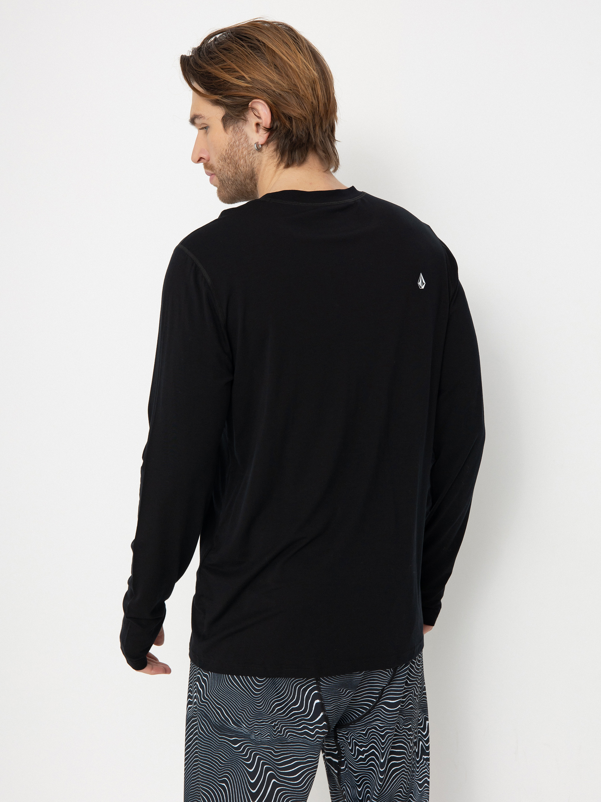 Pánsky Triko Volcom M Merino Blend Crew (black)