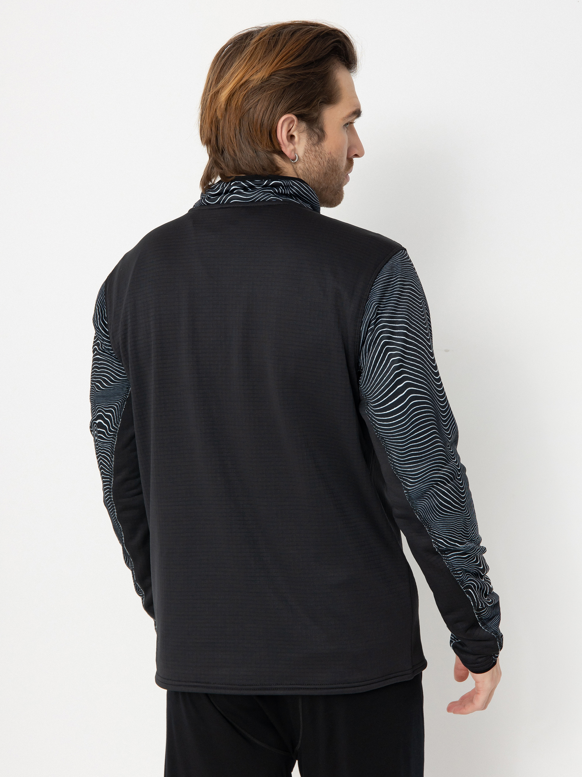 Pánska Termomikina  Volcom Gridlock Mock Neck (black print)