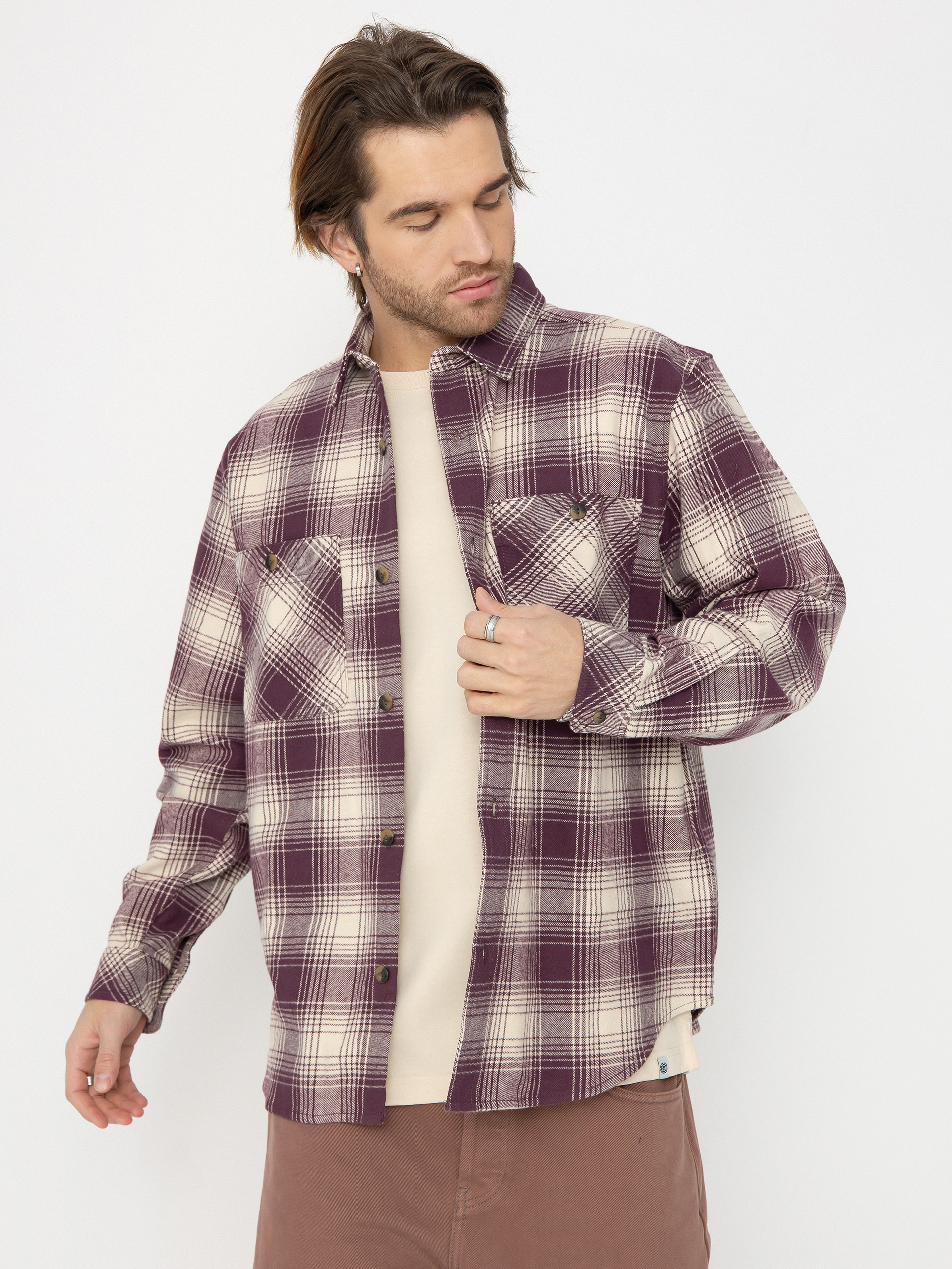 Košeľa Element Hawthorne (plum perfect plaid)