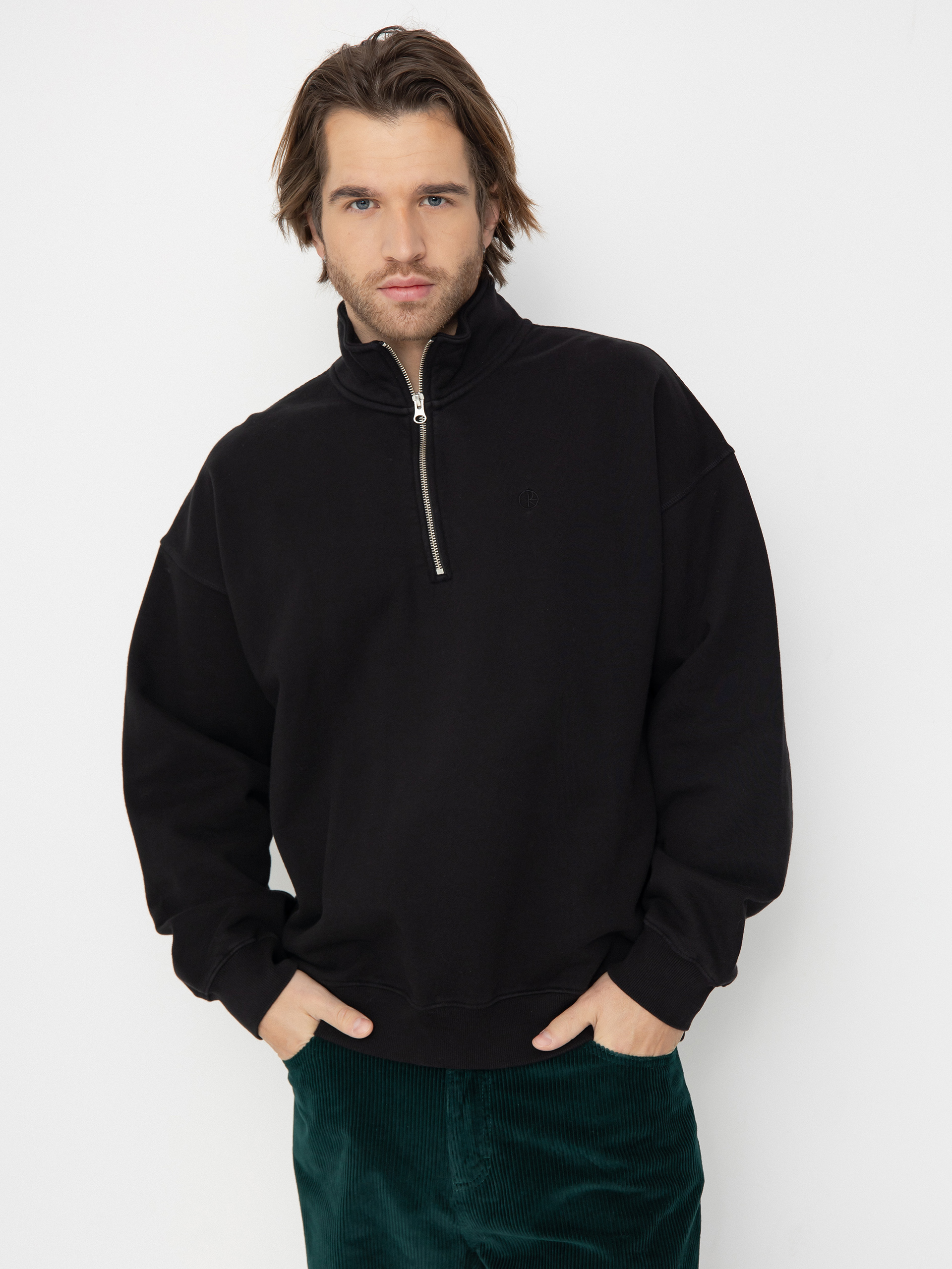 Mikina Polar Skate Frankie Half Zip (black)