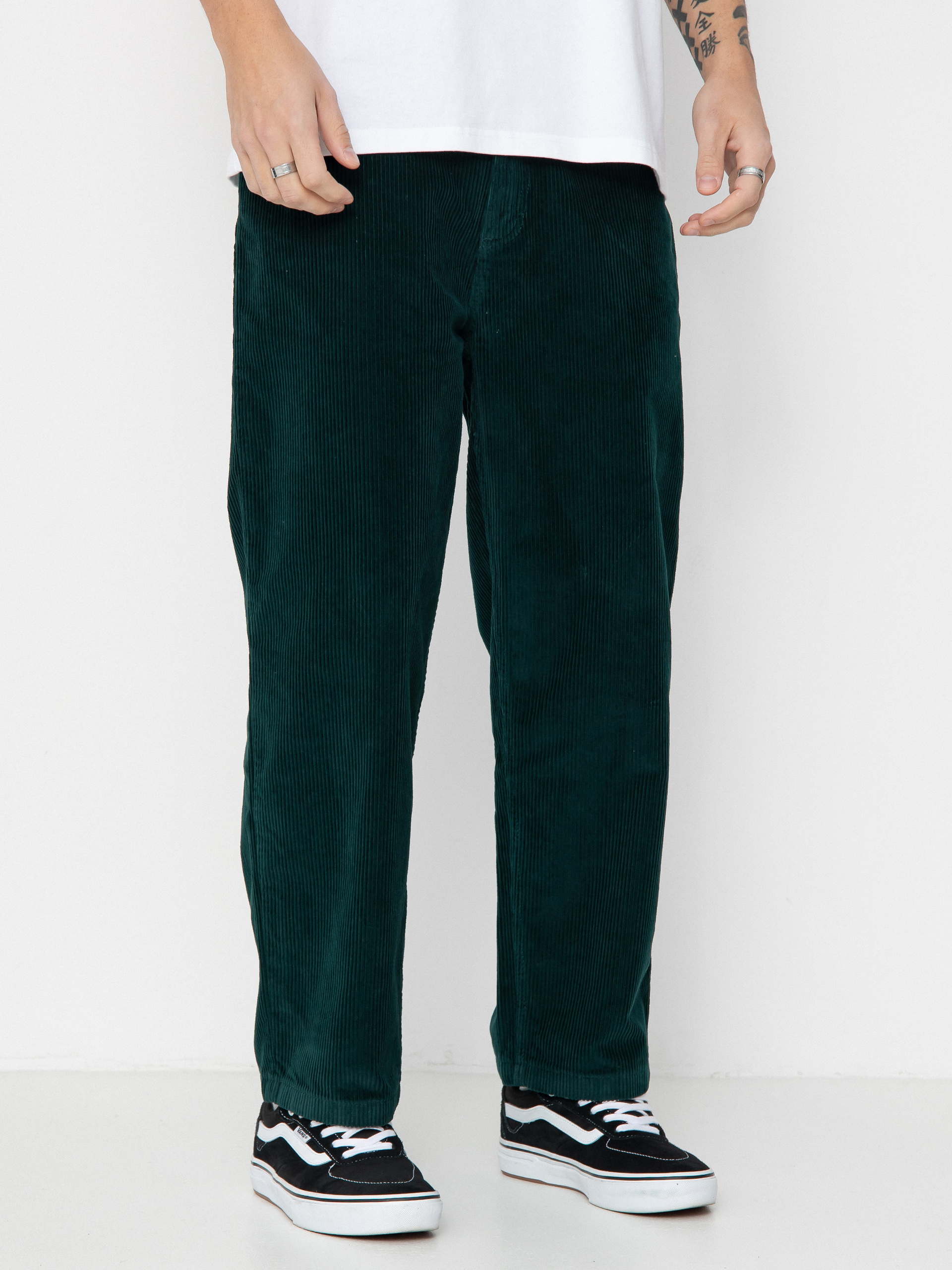 Nohavice Polar Skate 93! Cord (dark emerald)
