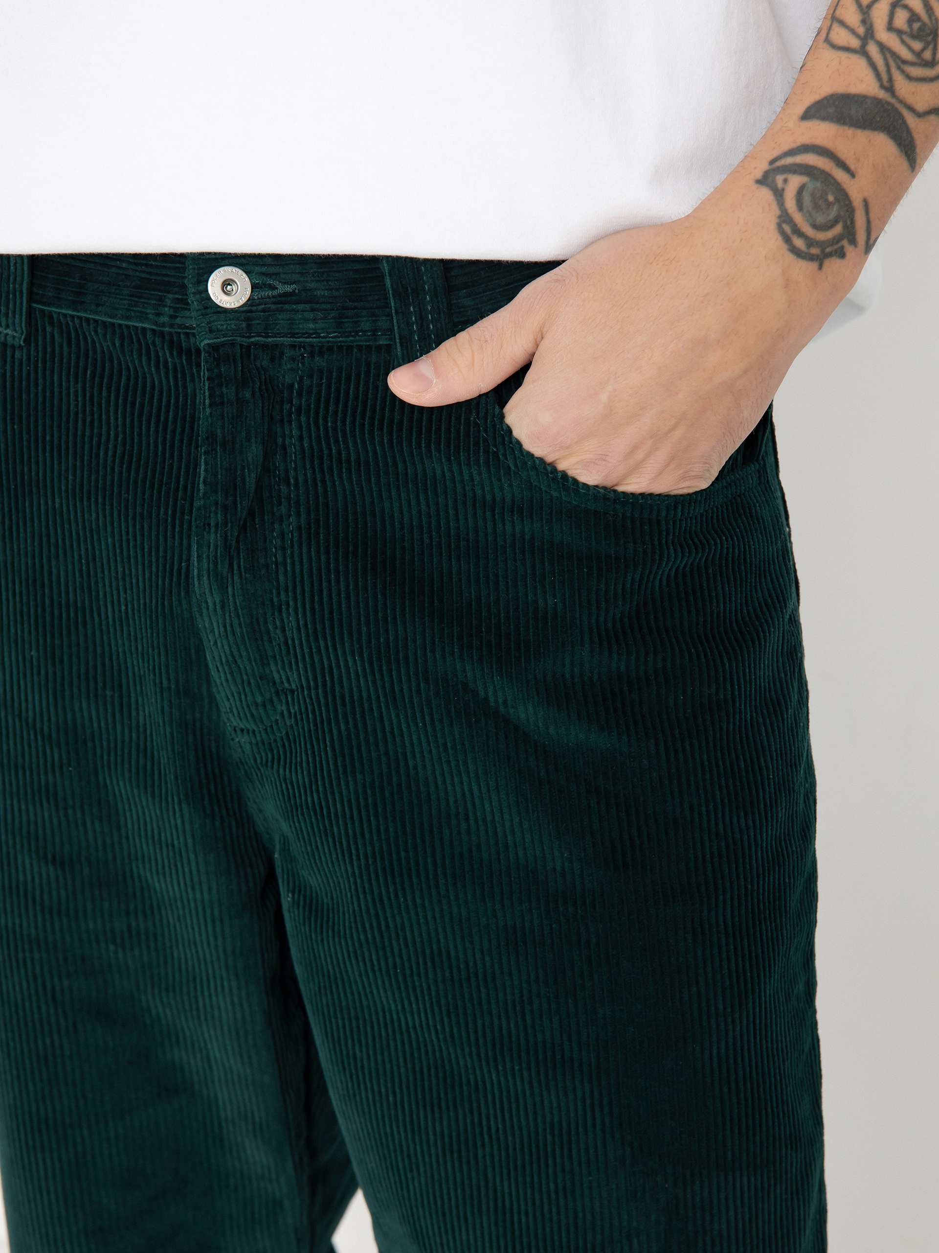 Nohavice Polar Skate 93! Cord (dark emerald)