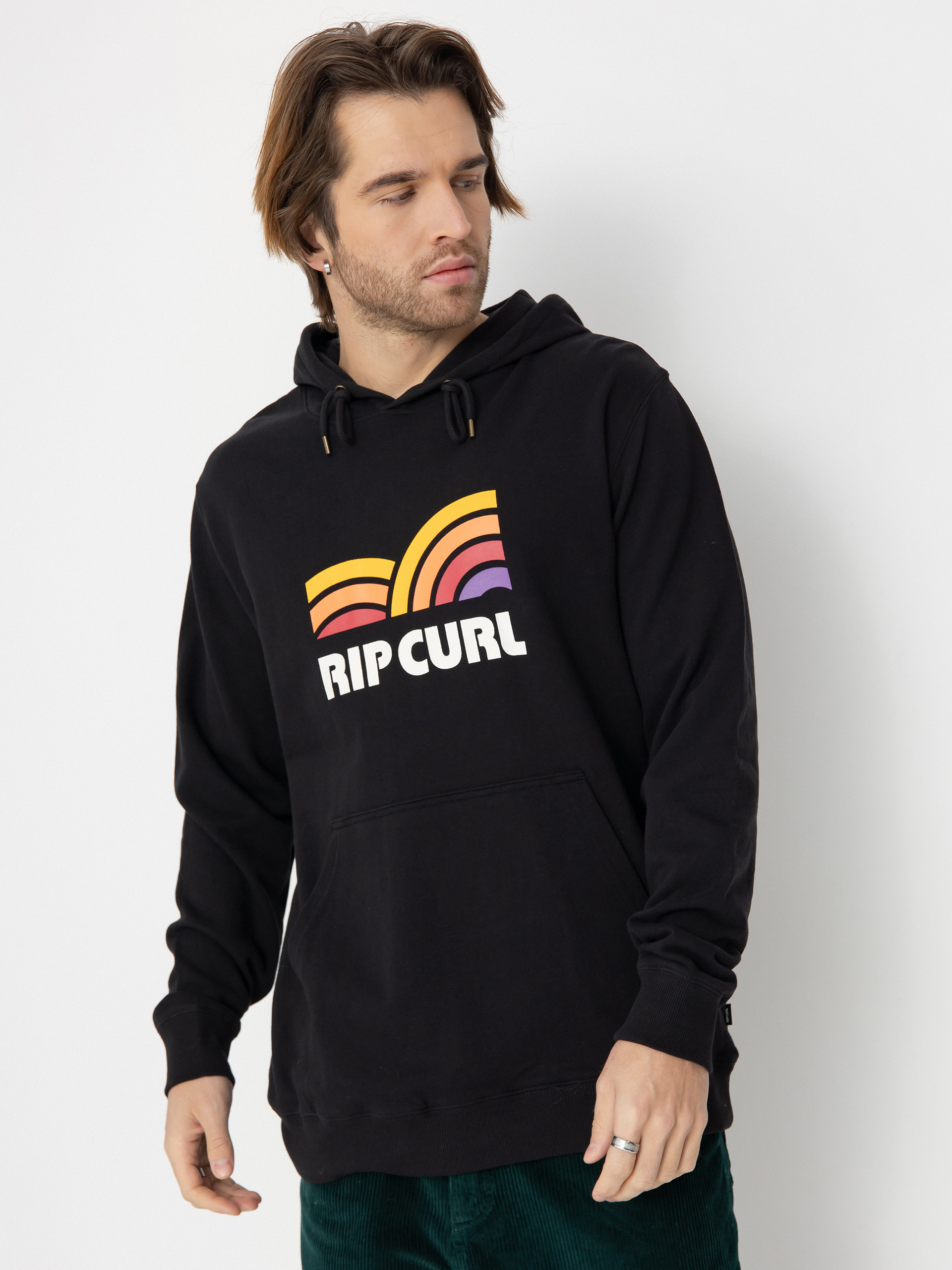 Mikina s kapucňou Rip Curl Surf Revival Capture HD (black)