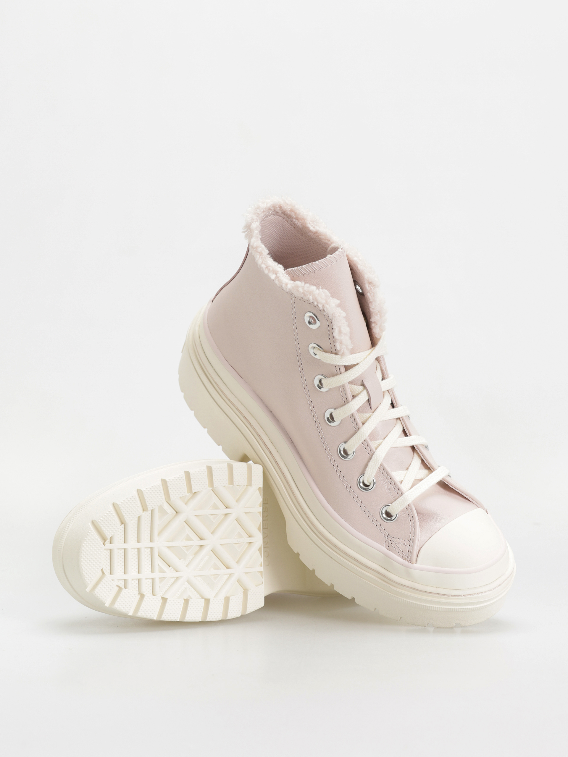 Topánky Converse Chuck Taylor All Star Lugged Heel Sherpa Wmn (blush hush/egret/egret)
