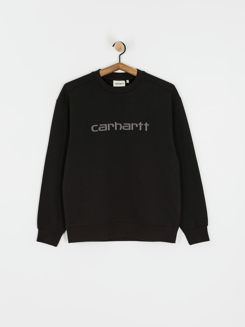 Mikina Carhartt WIP Rivet Script Wmn (black/silver)