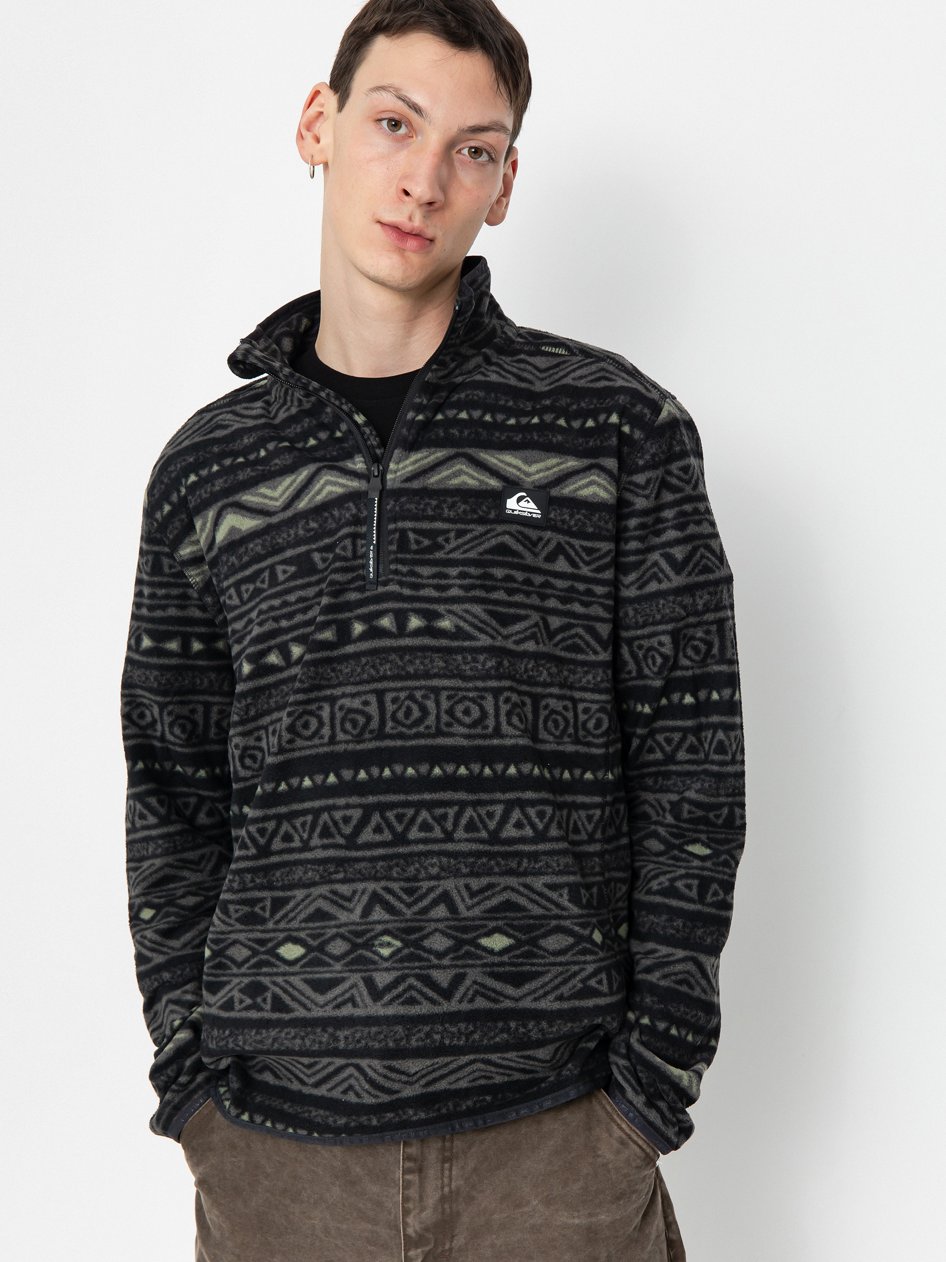 Flísová mikina Quiksilver Aker (tribal heritage blk)