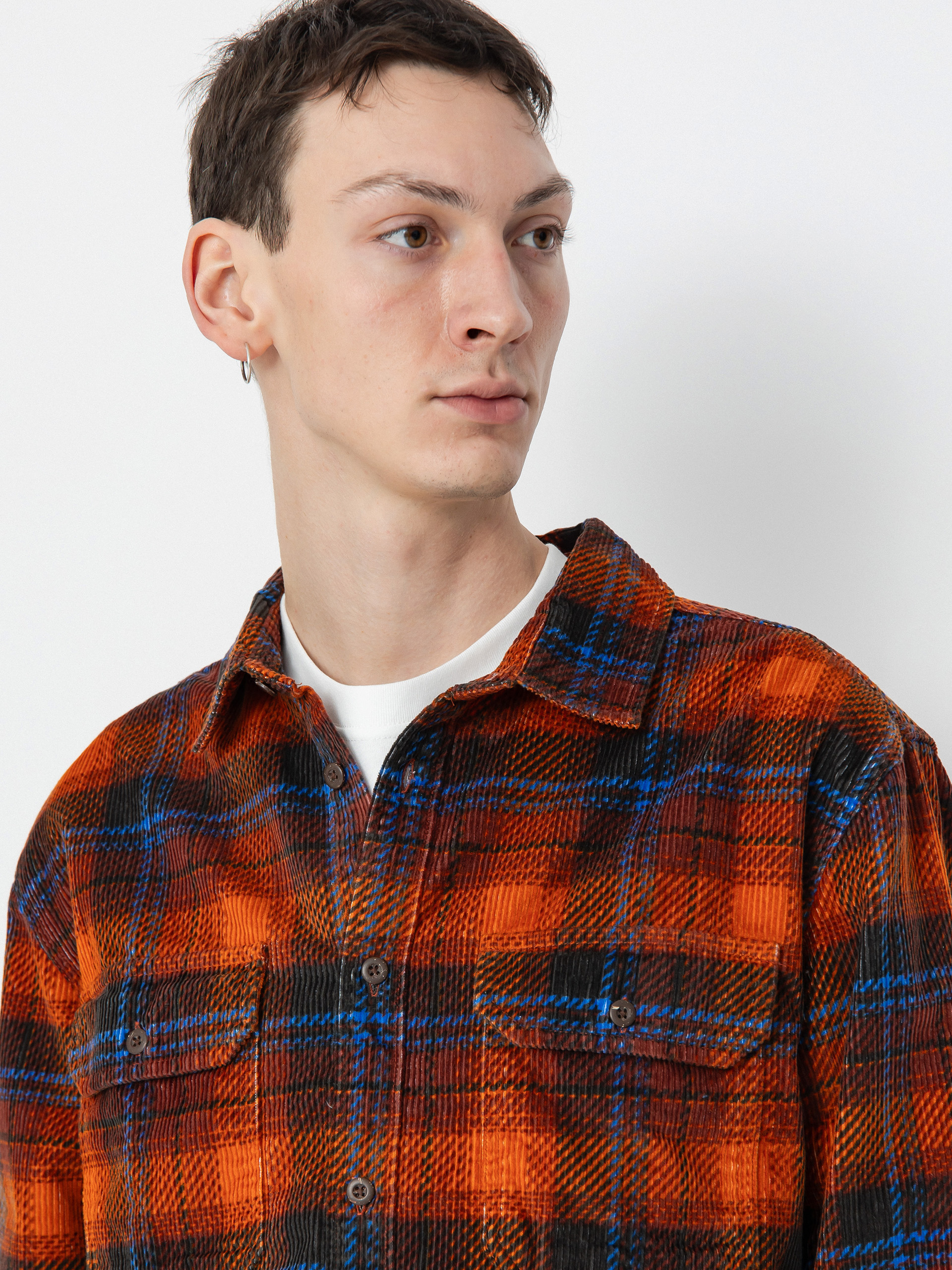 Košeľa Quiksilver Venture Overshirt Cord (henna venture os cord)