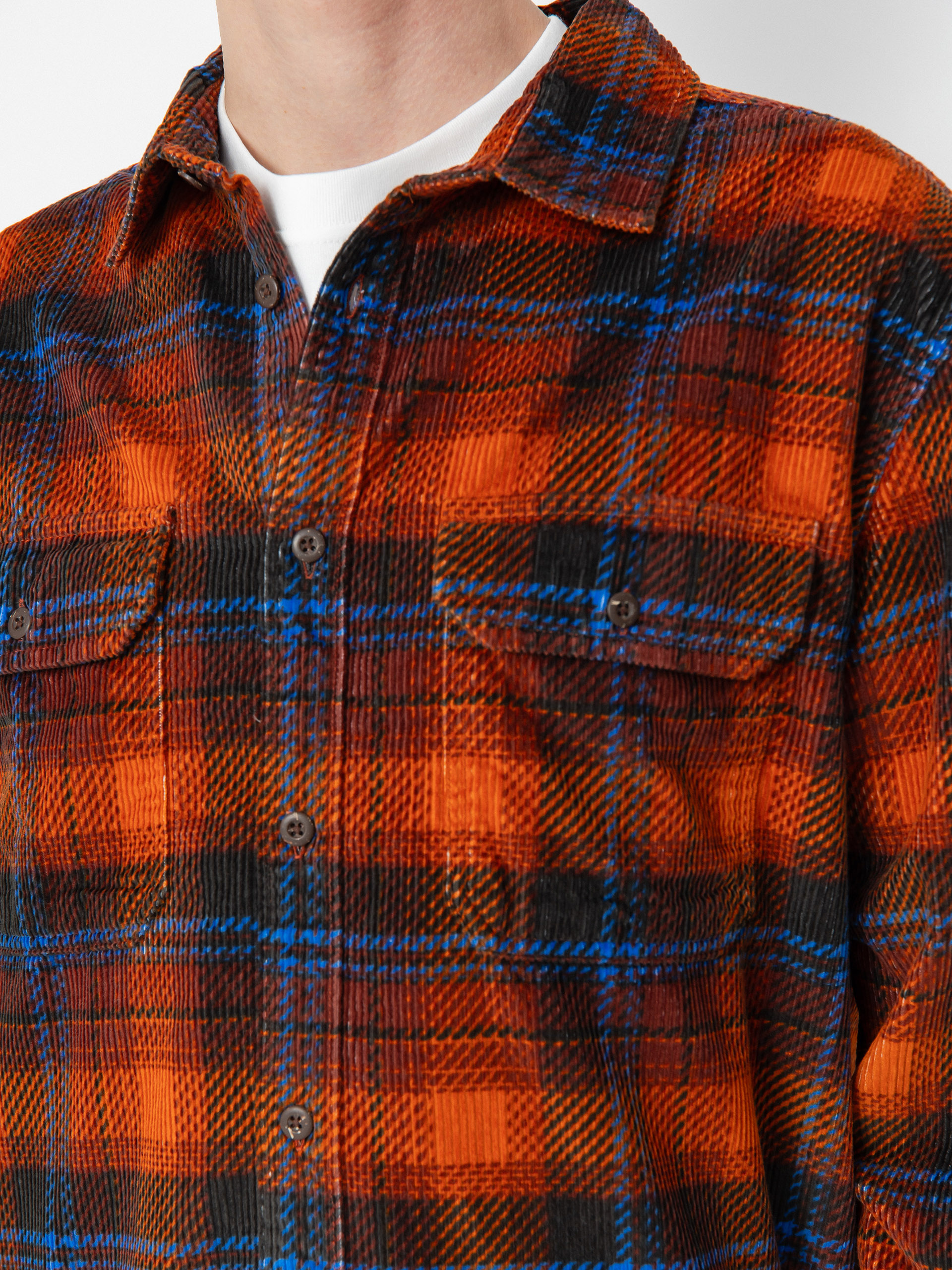 Košeľa Quiksilver Venture Overshirt Cord (henna venture os cord)