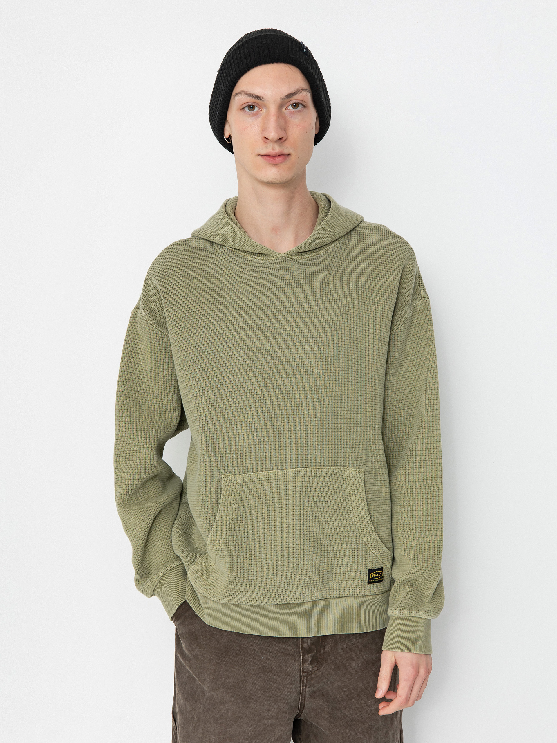 Mikina s kapucňou RVCA Dayshift Thermal HD (olive)