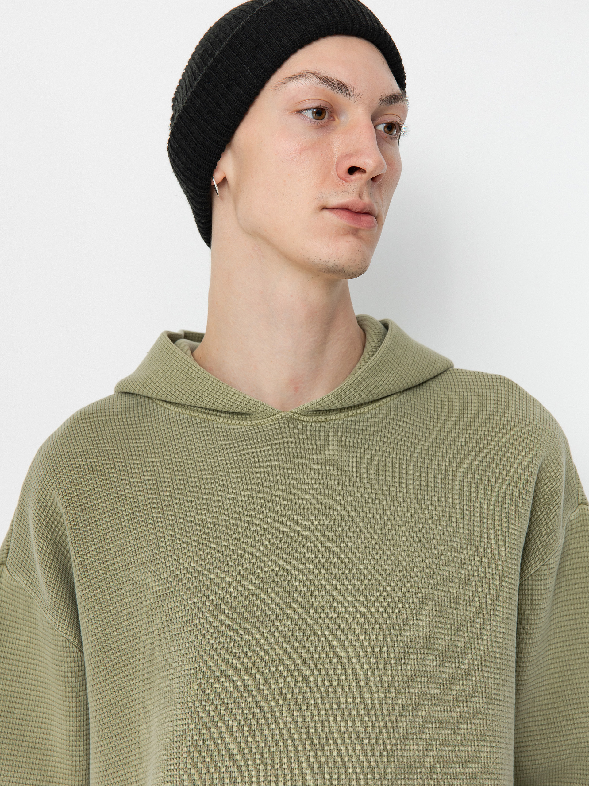 Mikina s kapucňou RVCA Dayshift Thermal HD (olive)