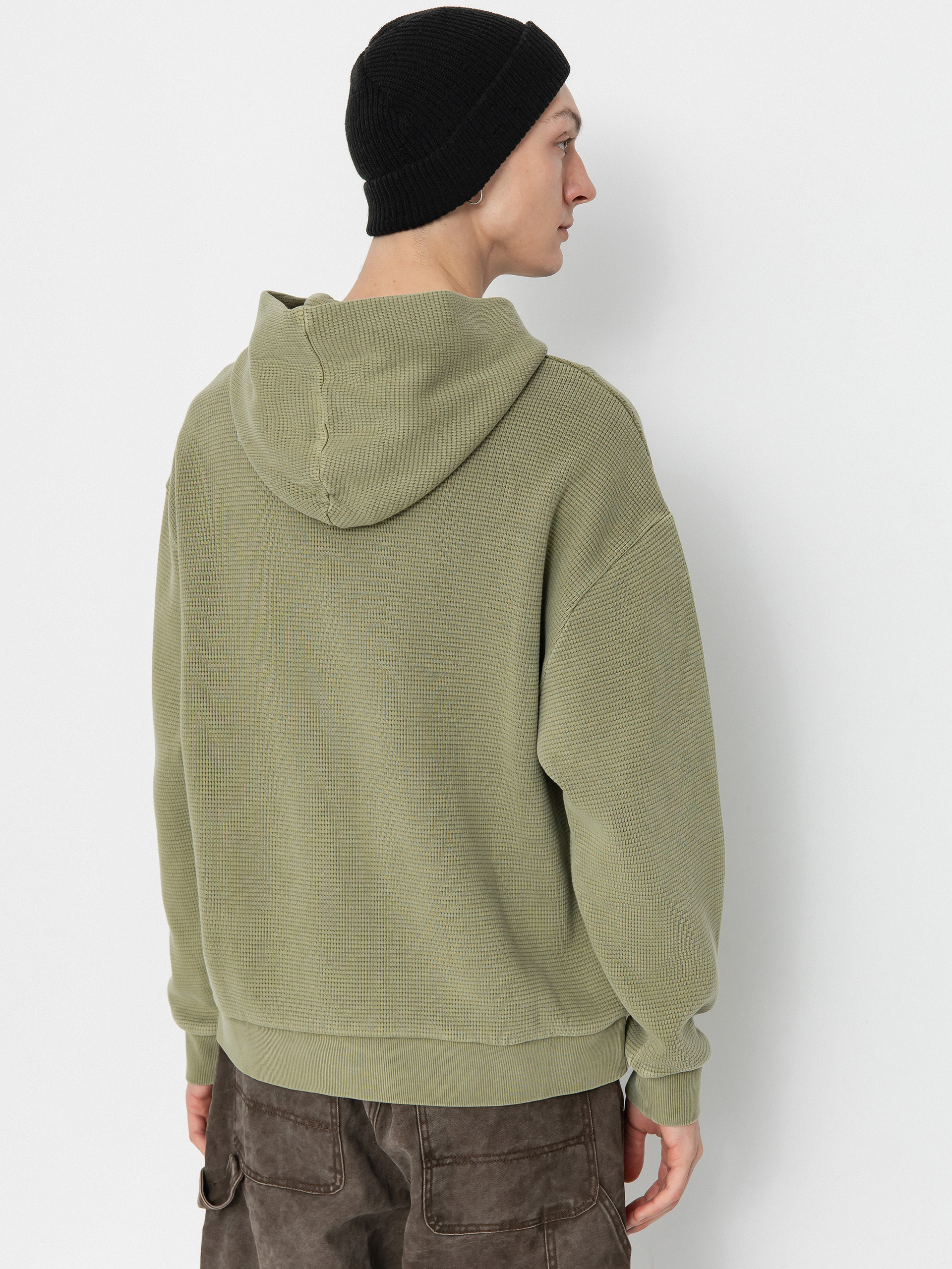 Mikina s kapucňou RVCA Dayshift Thermal HD (olive)