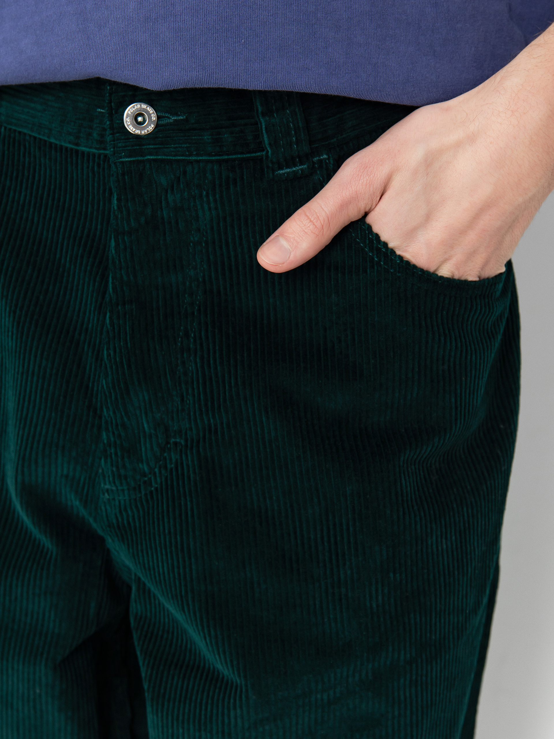 Nohavice Polar Skate Big Boy Cord (dark emerald)