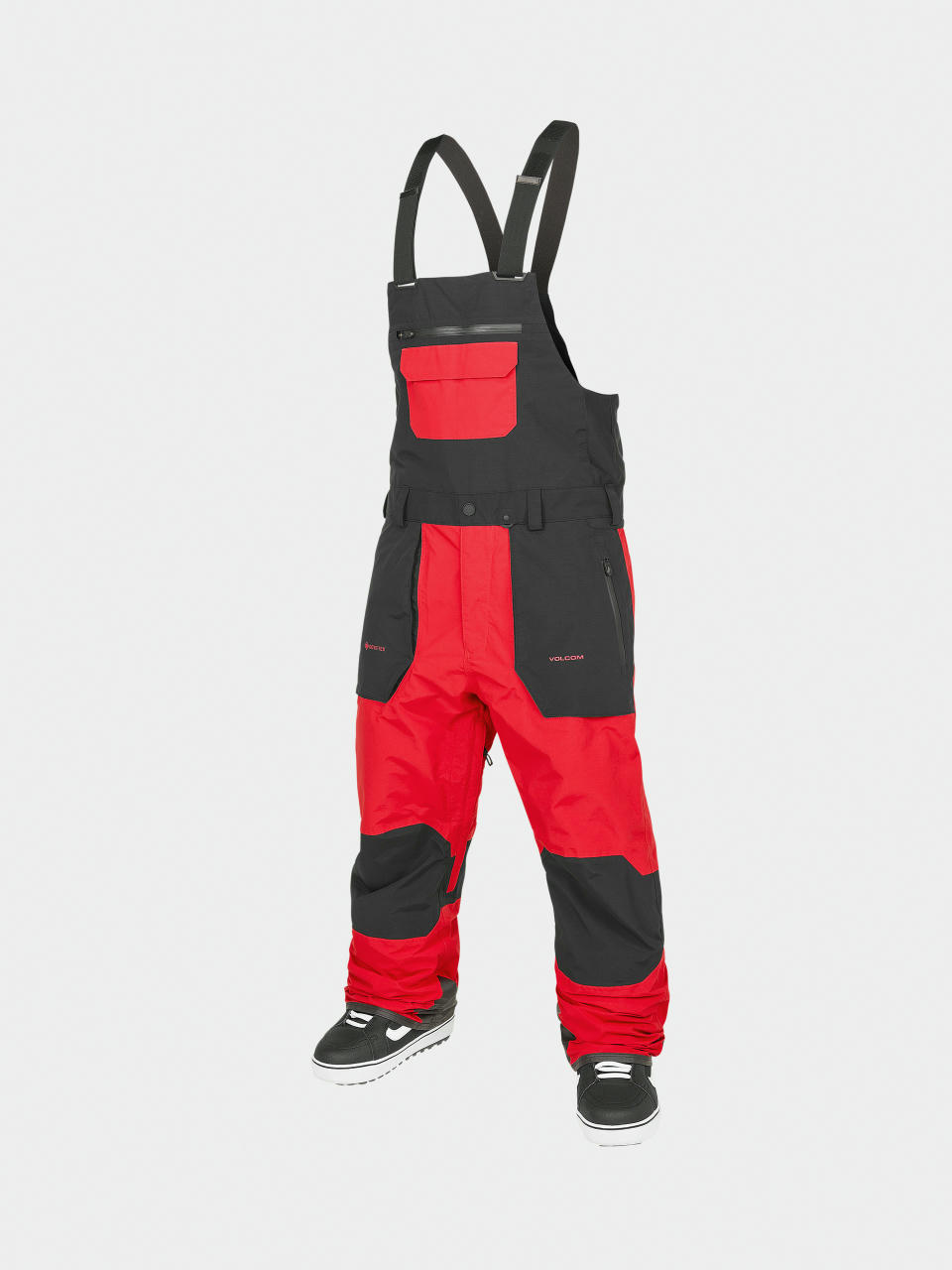 Pánske Snowboardové nohavice Volcom Rain Gore Tex Bib Overall (crimson)