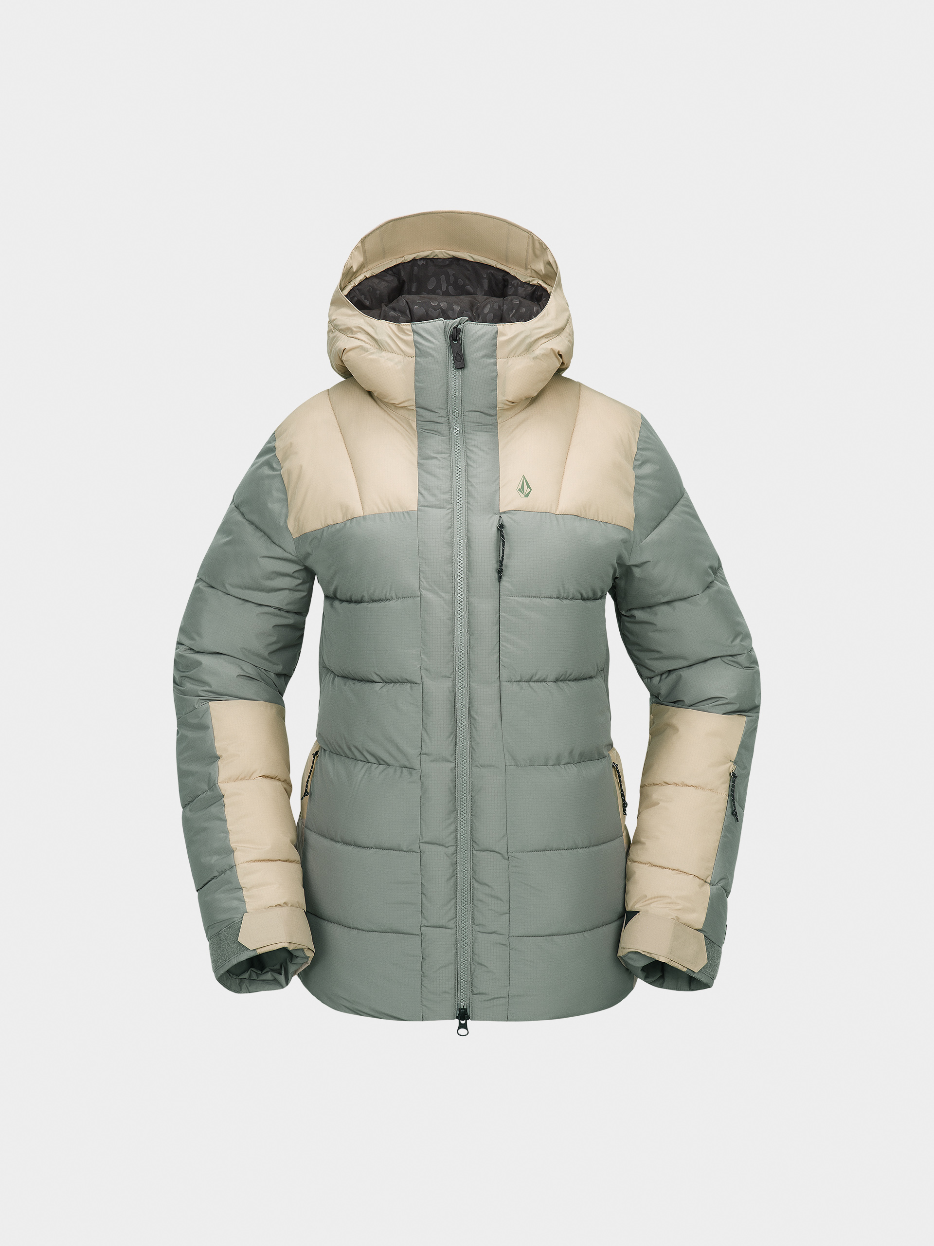 Snowboardovu00e1 bunda Volcom Puffleup Wmn (lichen green)