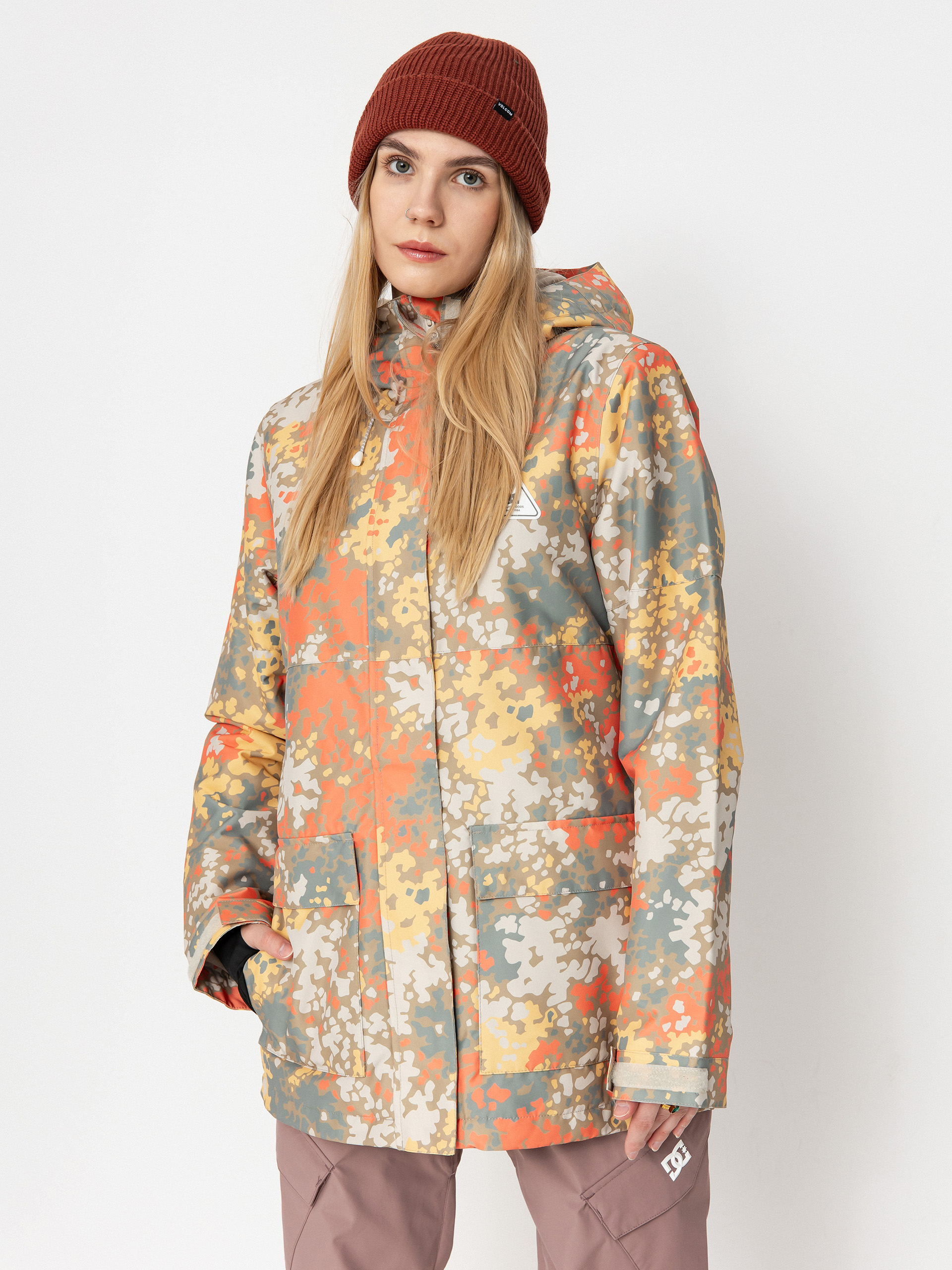 Dámska Snowboardová bunda DC Cruiser (fractal coral)