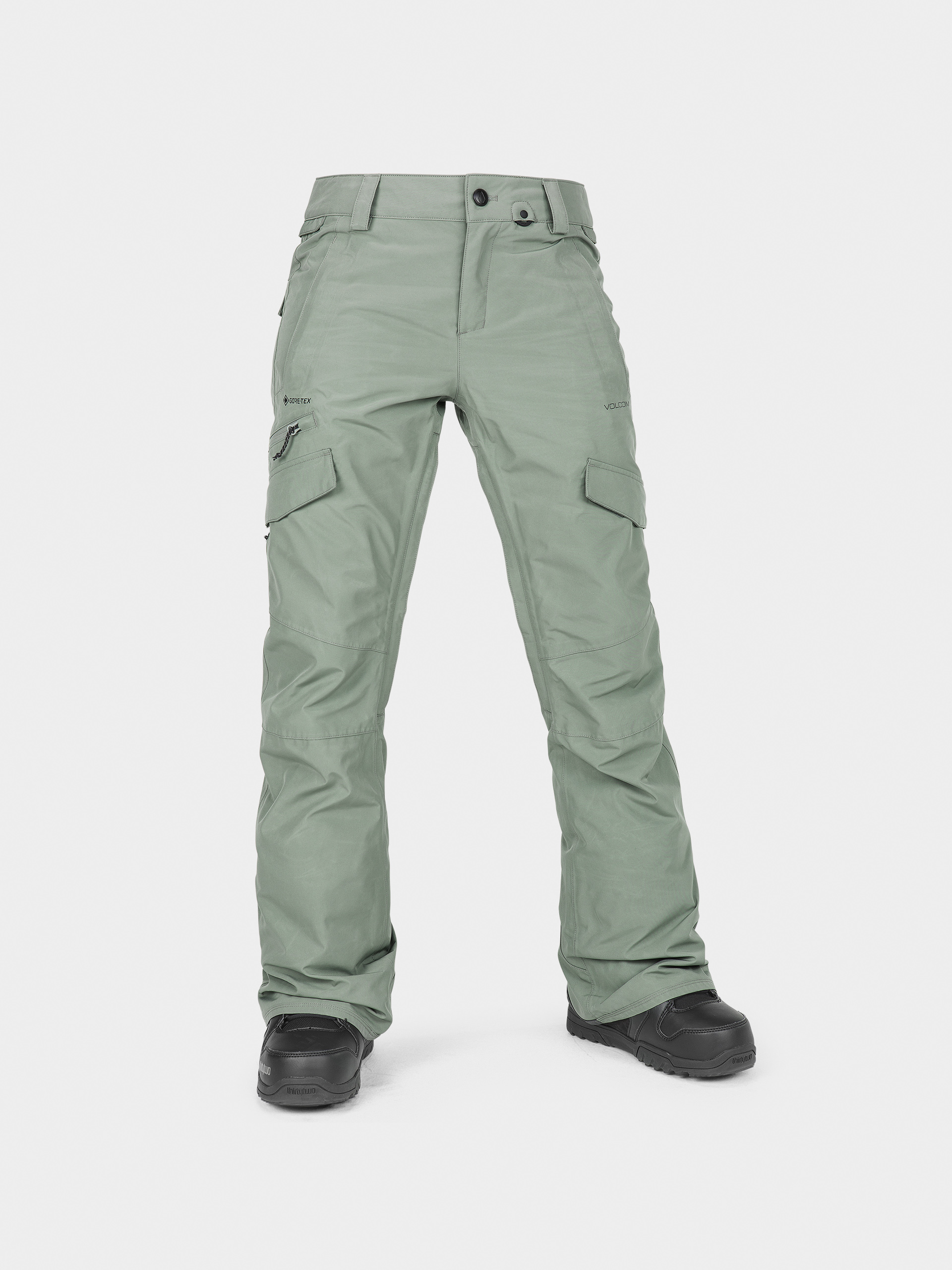 Snowboardovu00e9 nohavice Volcom Aston Gore Tex Wmn (lichen green)
