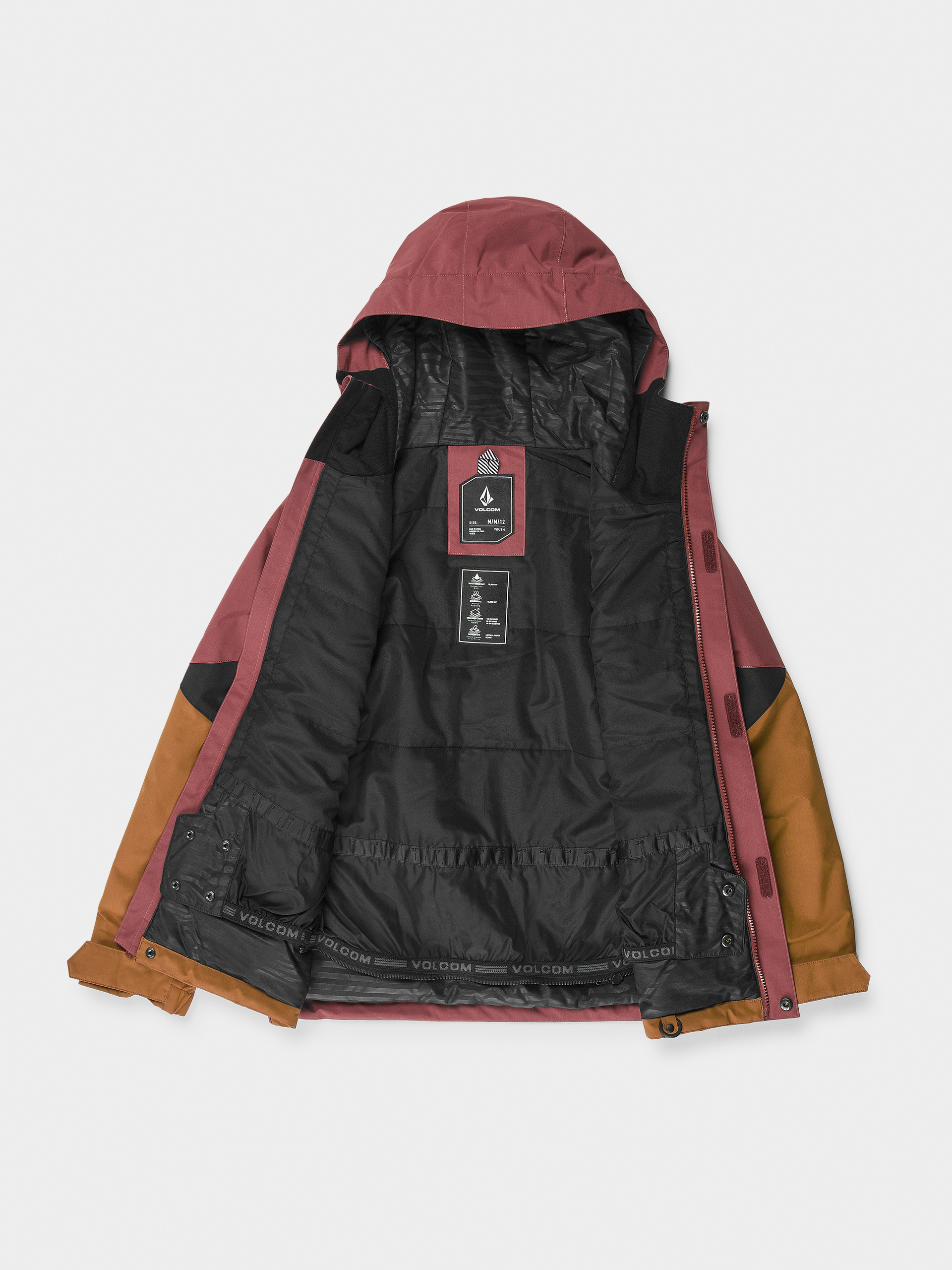 Snowboardová bunda Volcom Vernon Ins JR (redwood)