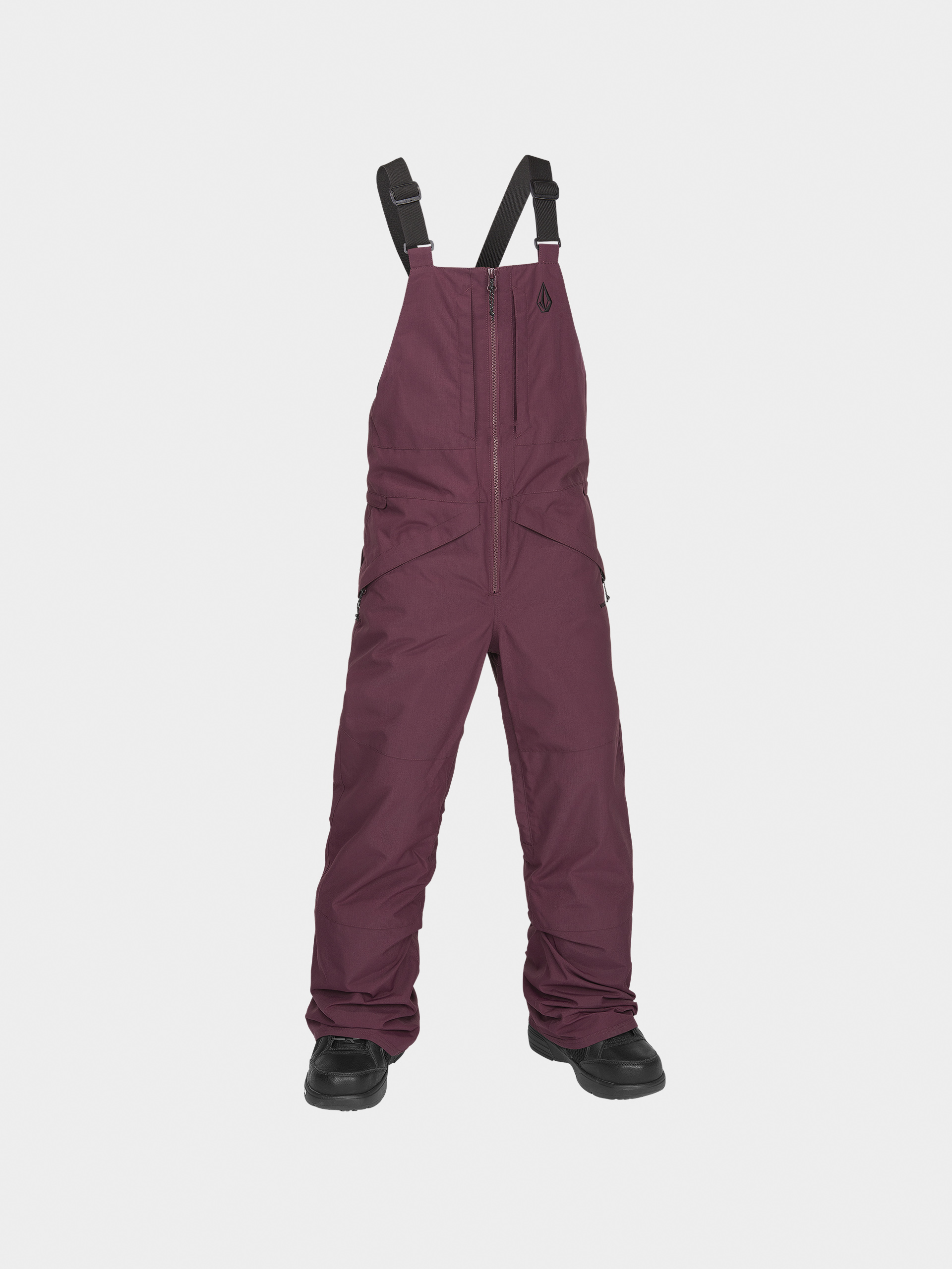Snowboardovu00e9 nohavice Volcom Barkley Ins Bib Overall JR (burgundy)