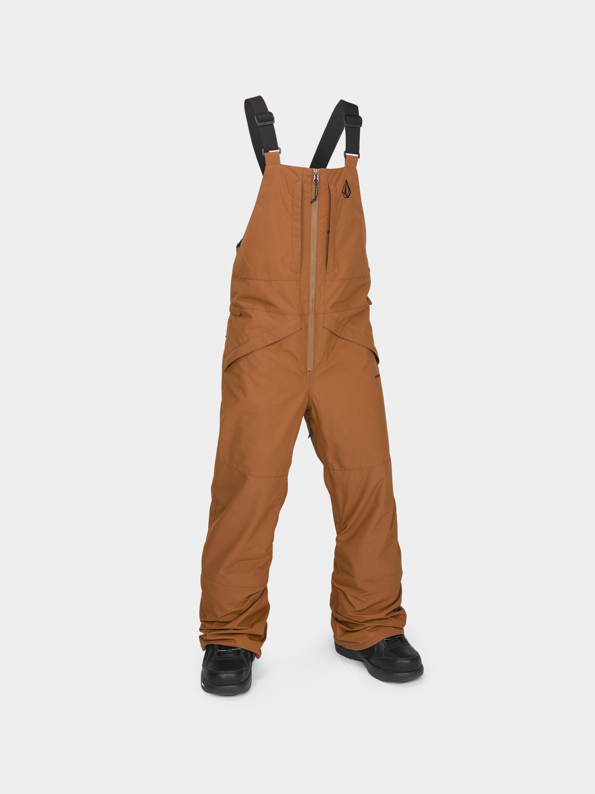 Snowboardovu00e9 nohavice Volcom Barkley Ins Bib Overall JR (caramel)