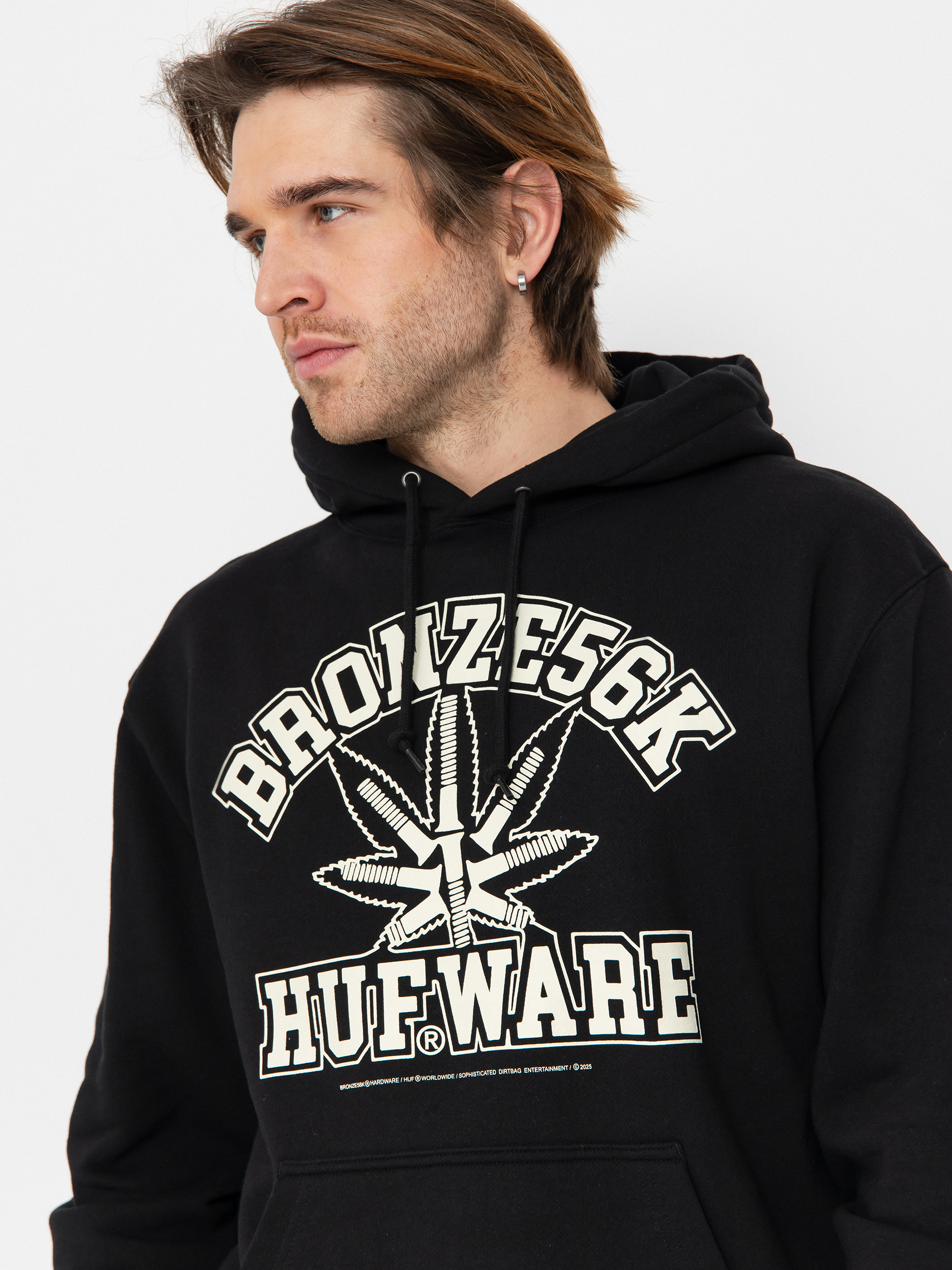 Mikina s kapucňou HUF X Bronze Plantware HD (black)