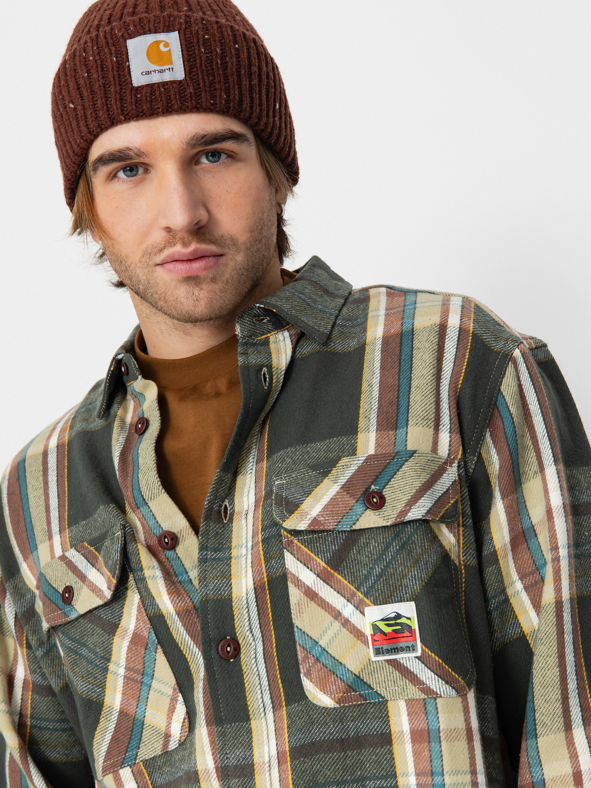 Košeľa Element Hueco Classic (slate green plaid)
