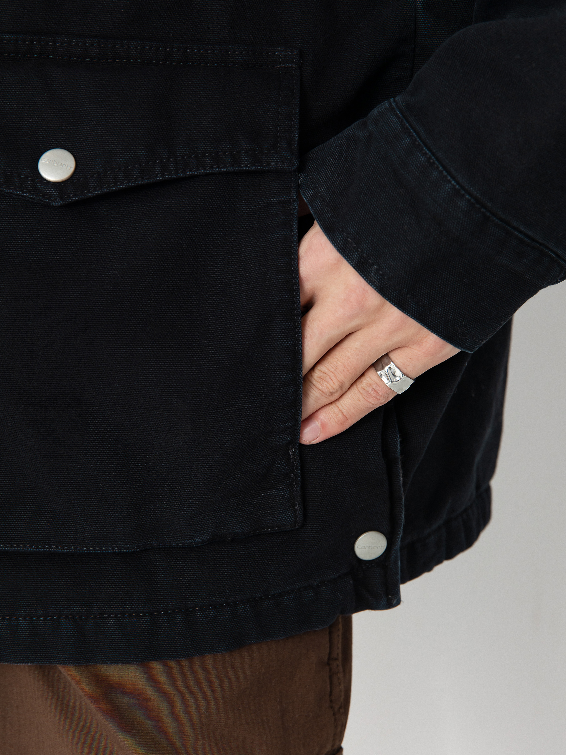 Bunda Carhartt WIP OG Santa Fe Coat (black/black)