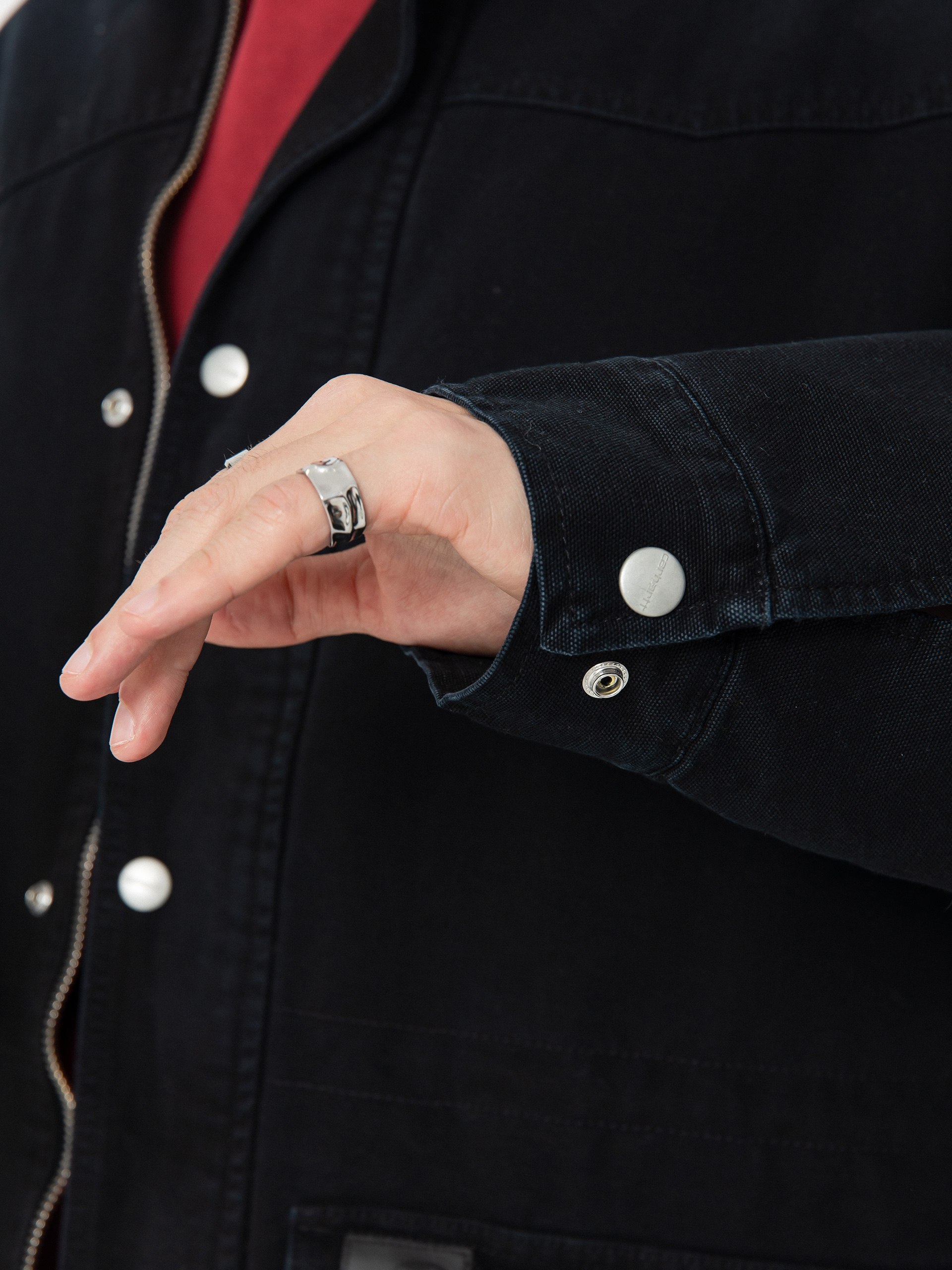 Bunda Carhartt WIP OG Santa Fe Coat (black/black)