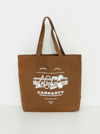 Taška Carhartt WIP Canvas Graphic Tote (runaway print hamilton brown)