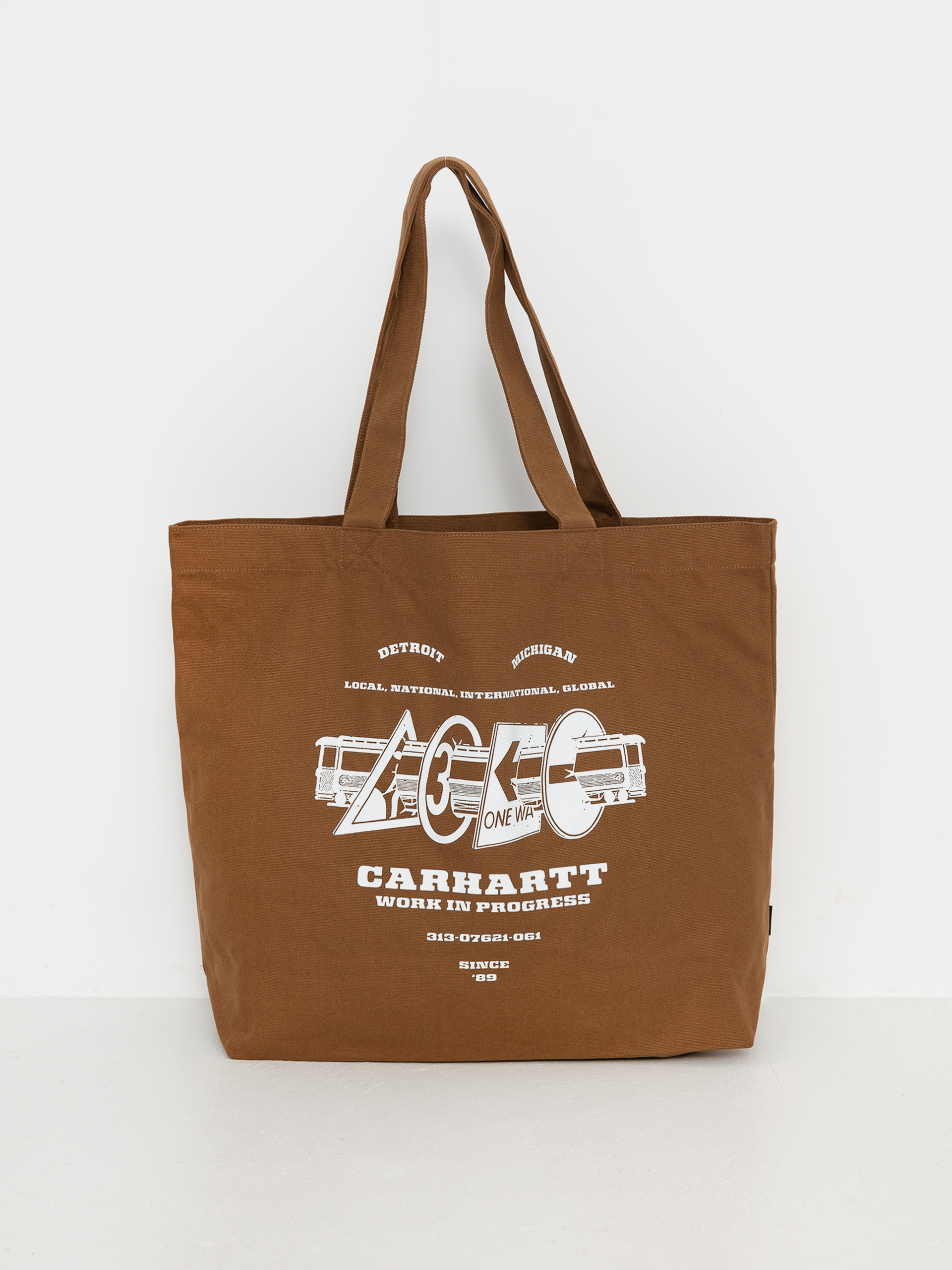 Taška Carhartt WIP Canvas Graphic Tote (runaway print hamilton brown)