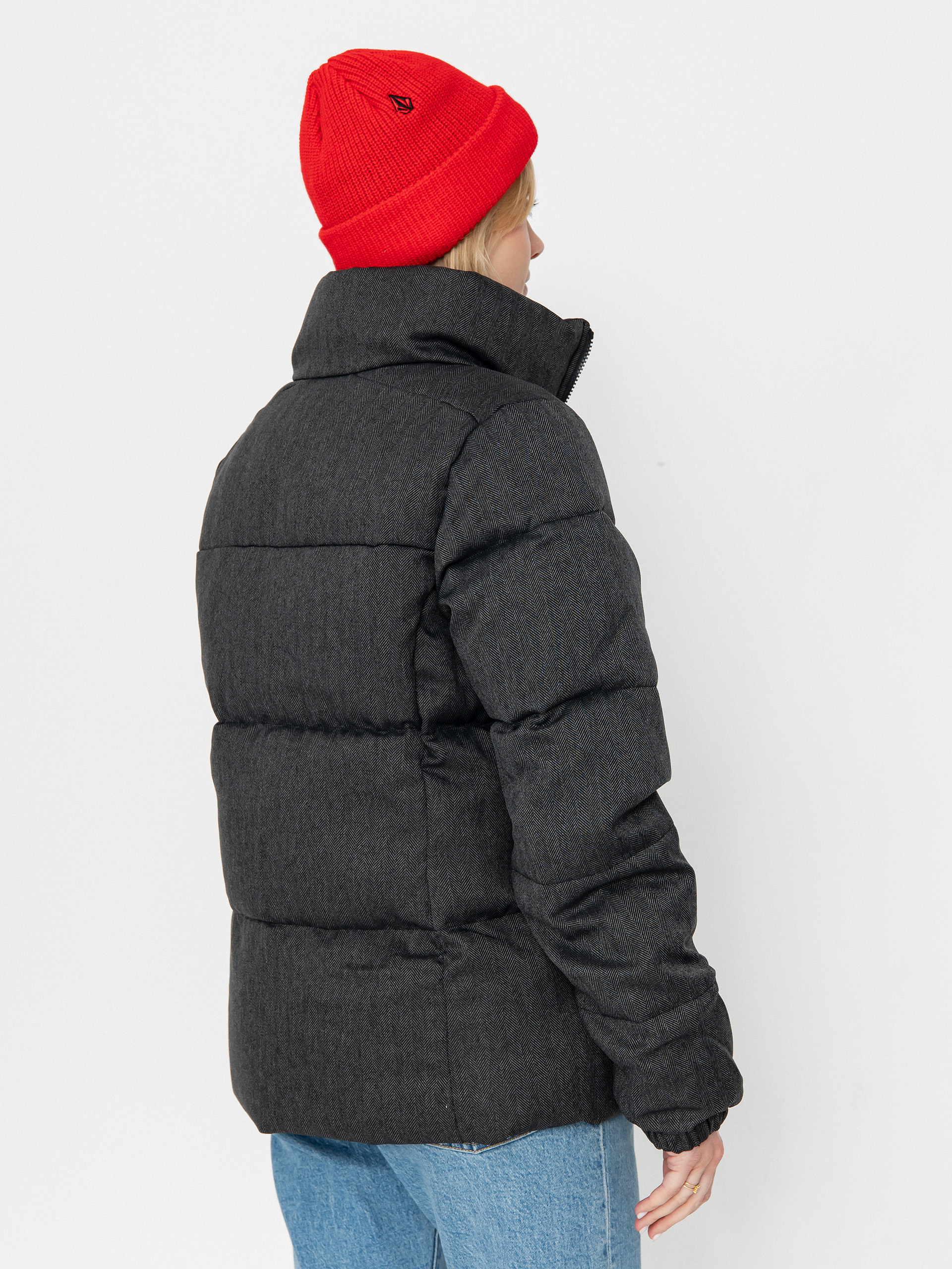 Bunda Columbia Puffect Herringbone Wmn (black herringbo)