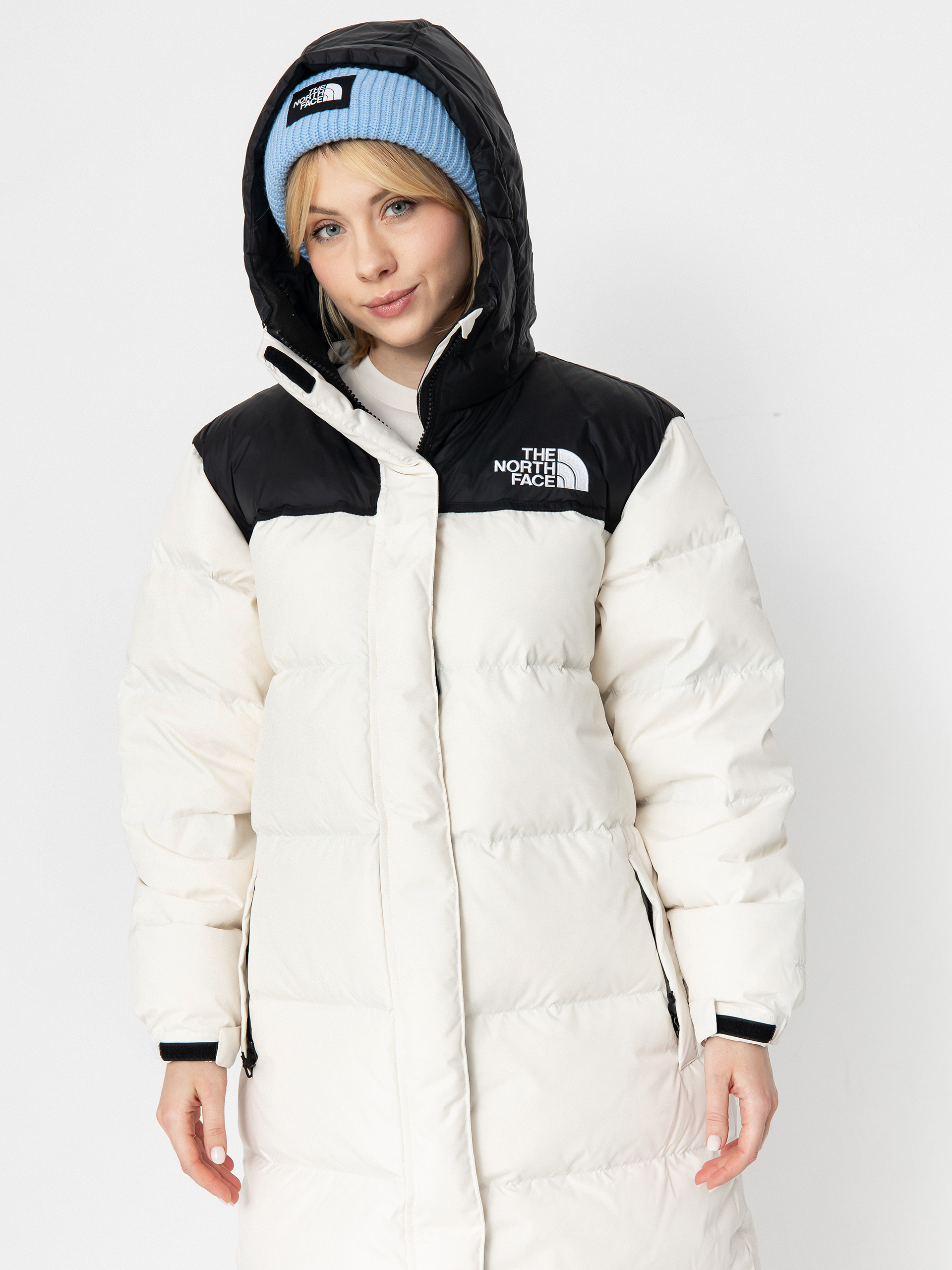 Bunda The North Face Nuptse Parka Wmn (white dune/tnf black)