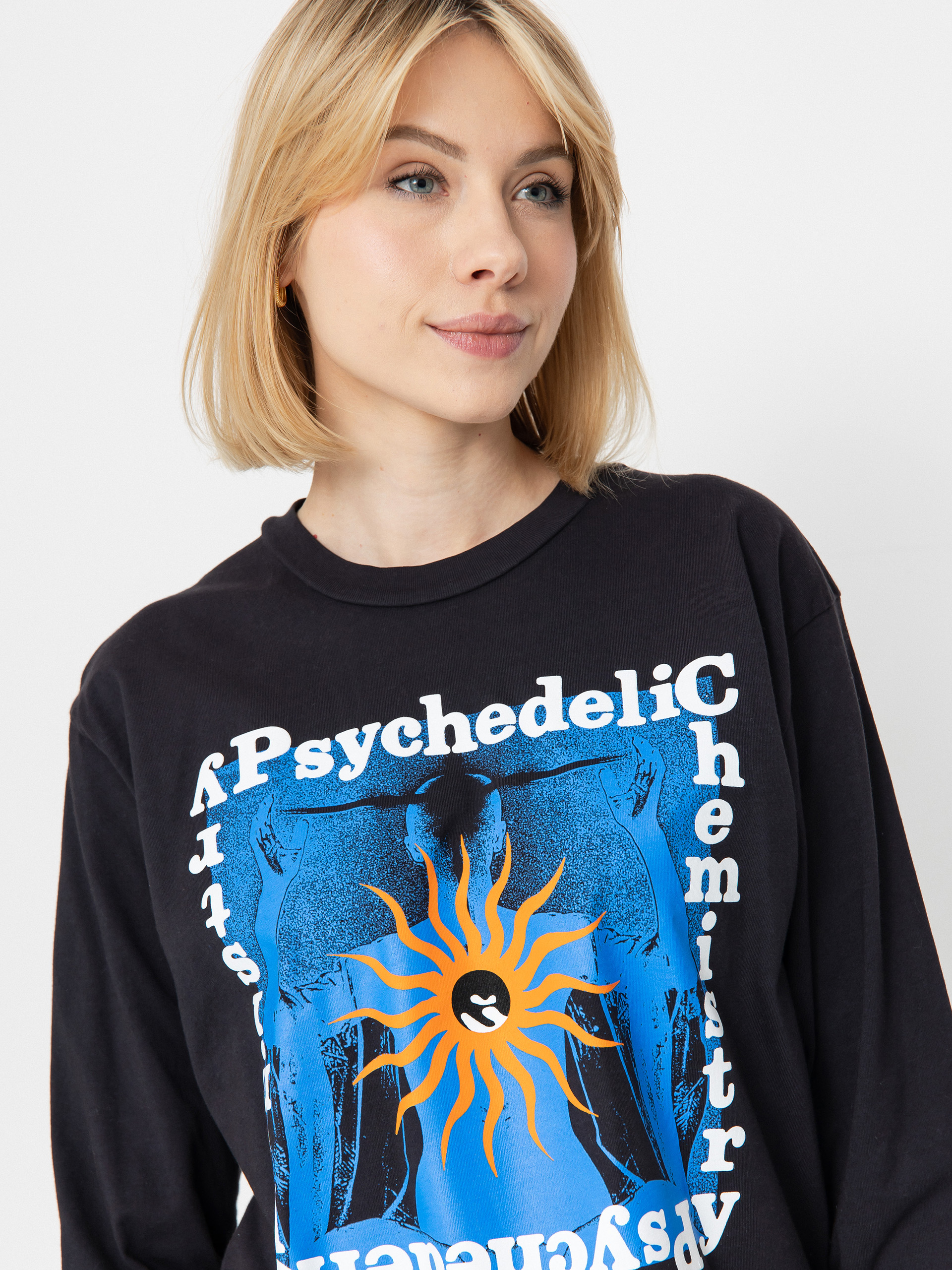Triko OBEY Psychedelic Chemistry Wmn (pigment black)