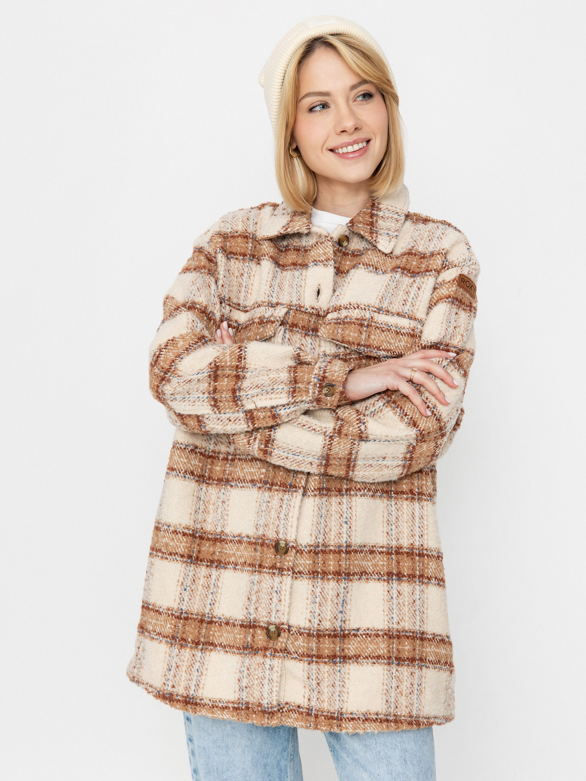 Košeľa Roxy Check The Swel III Wmn (parchement paradise)