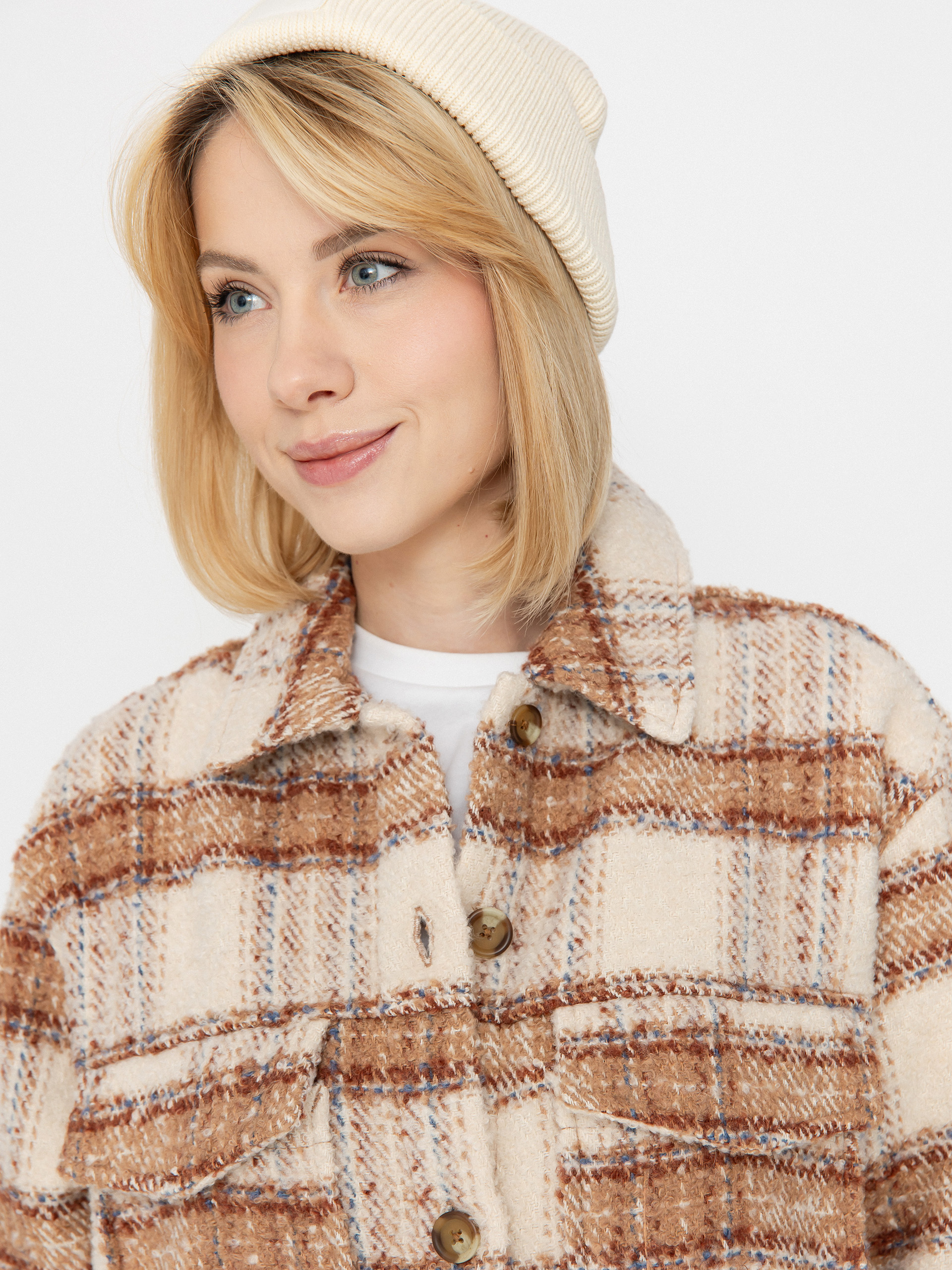 Košeľa Roxy Check The Swel III Wmn (parchement paradise)