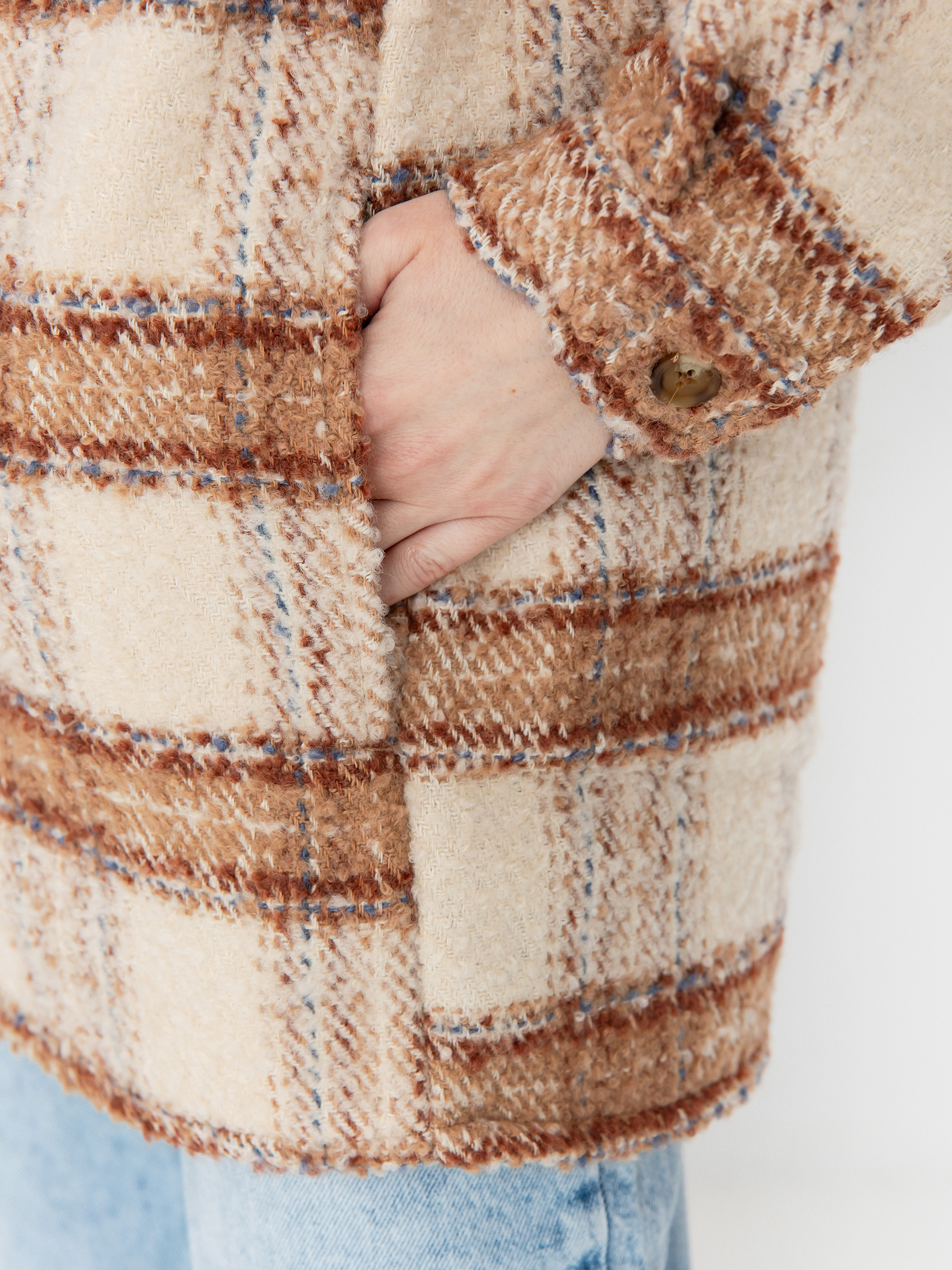 Košeľa Roxy Check The Swel III Wmn (parchement paradise)