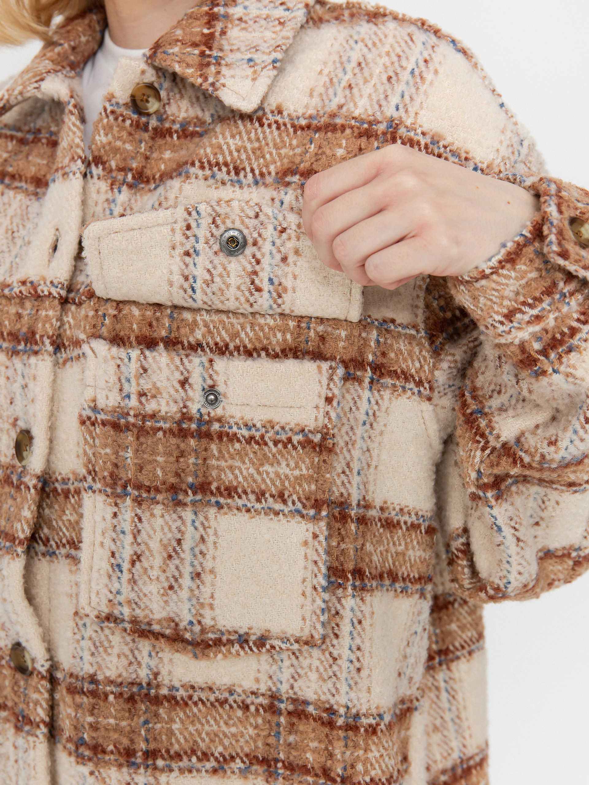 Košeľa Roxy Check The Swel III Wmn (parchement paradise)