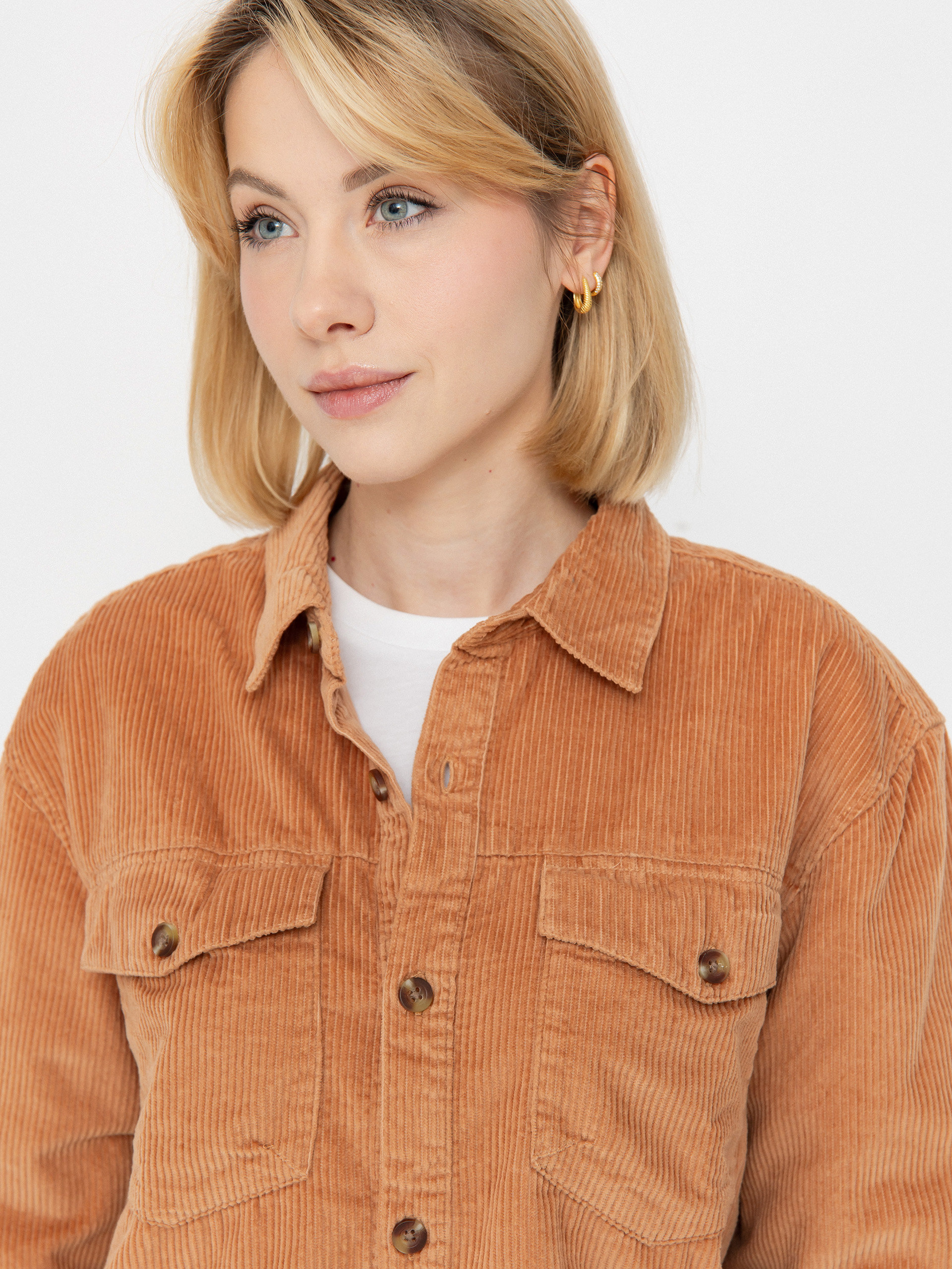 Košeľa Roxy Let It Go Cord Wmn (camel)