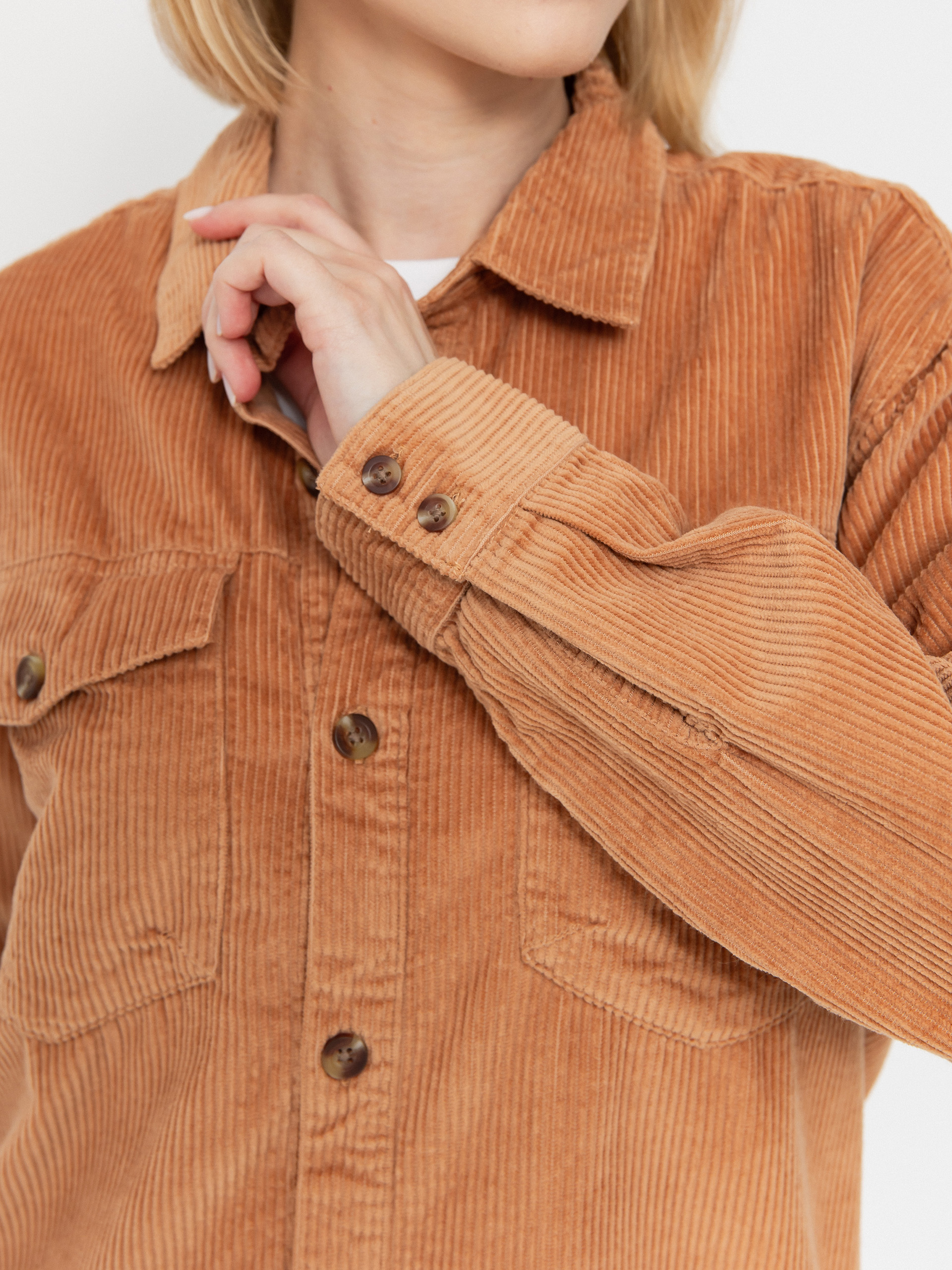 Košeľa Roxy Let It Go Cord Wmn (camel)