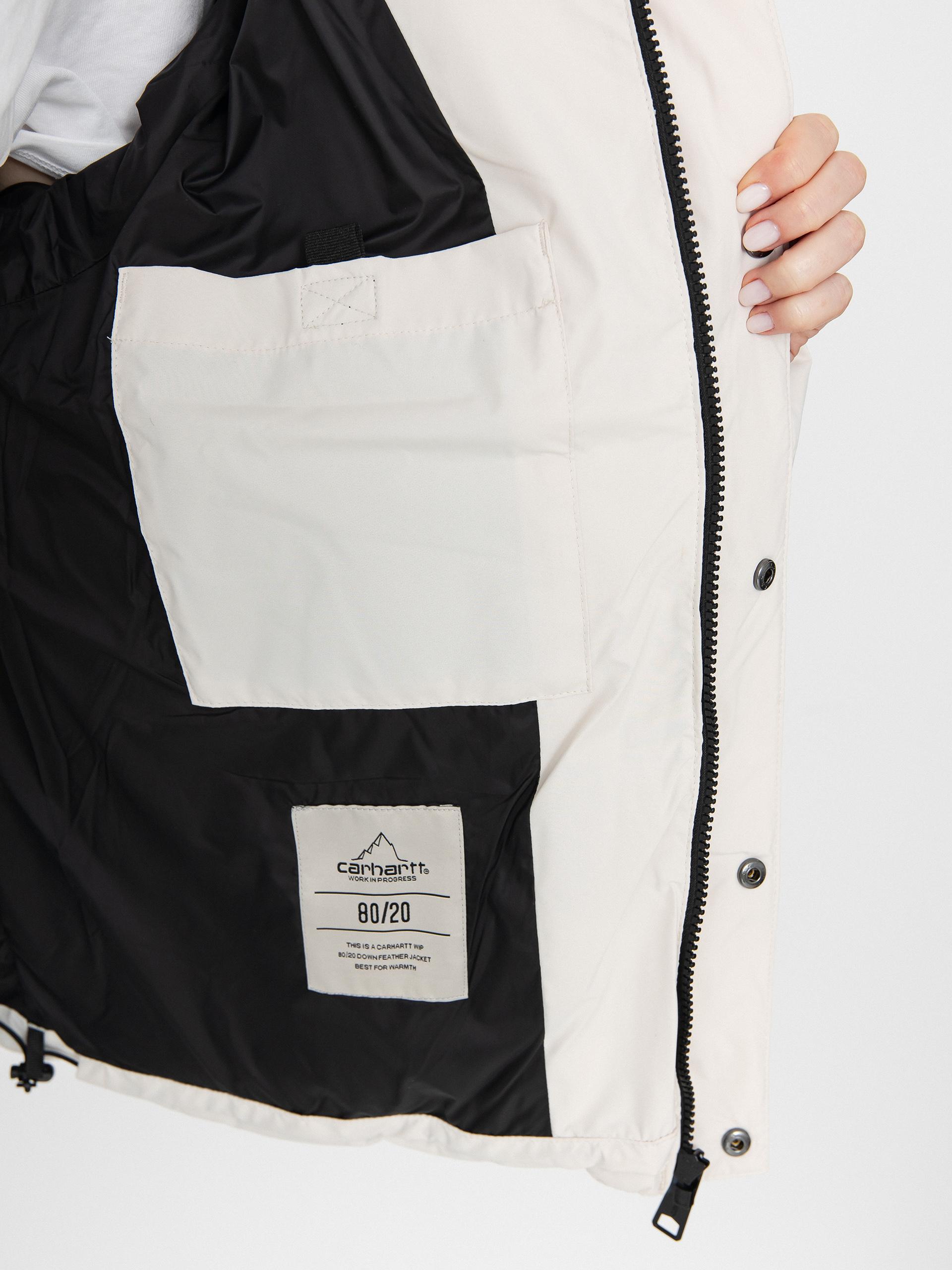 Bunda Carhartt WIP Yanie Wmn (moonbeam/black)