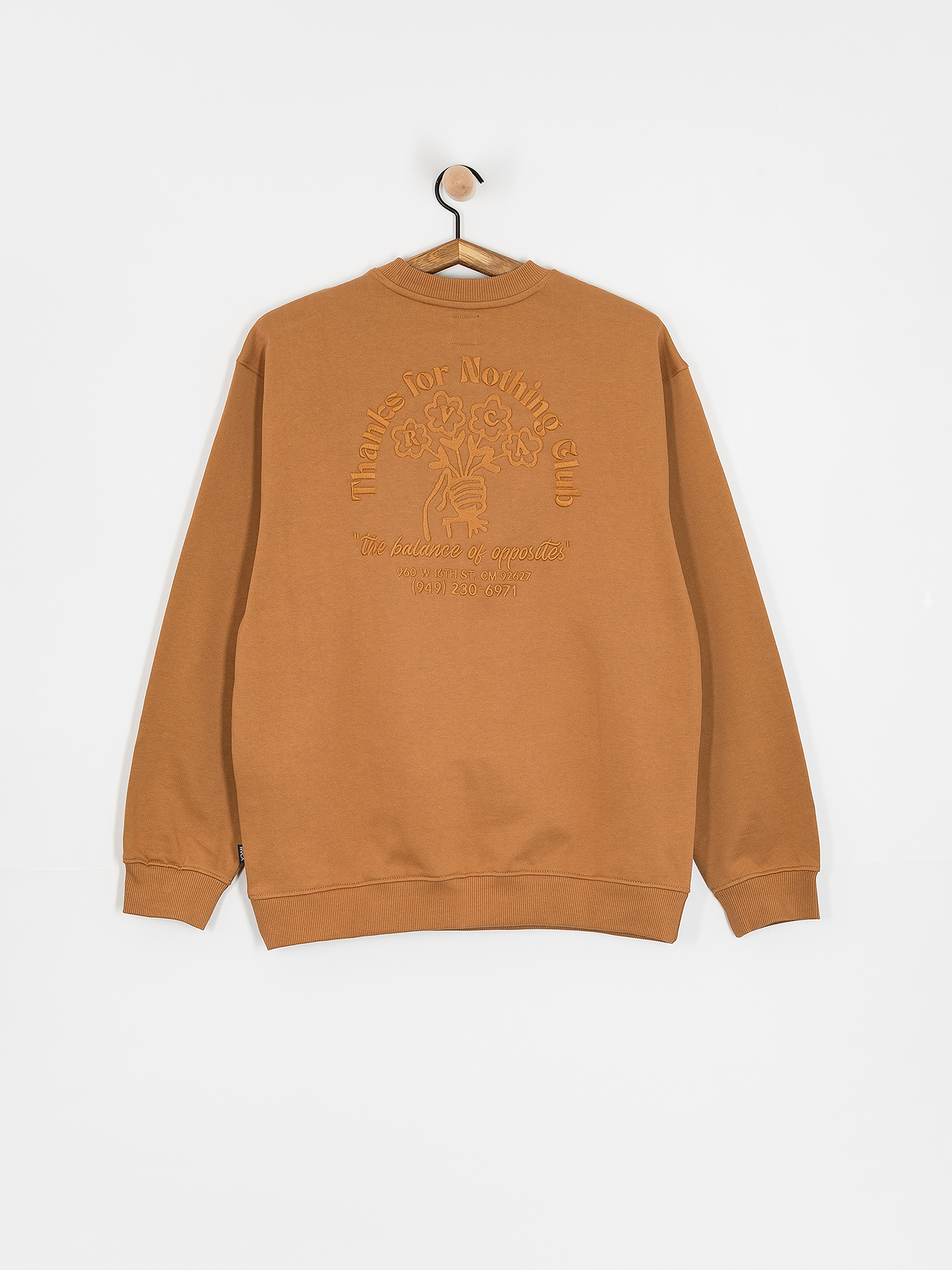 Mikina RVCA Thanks For Nothing Crew (camel)
