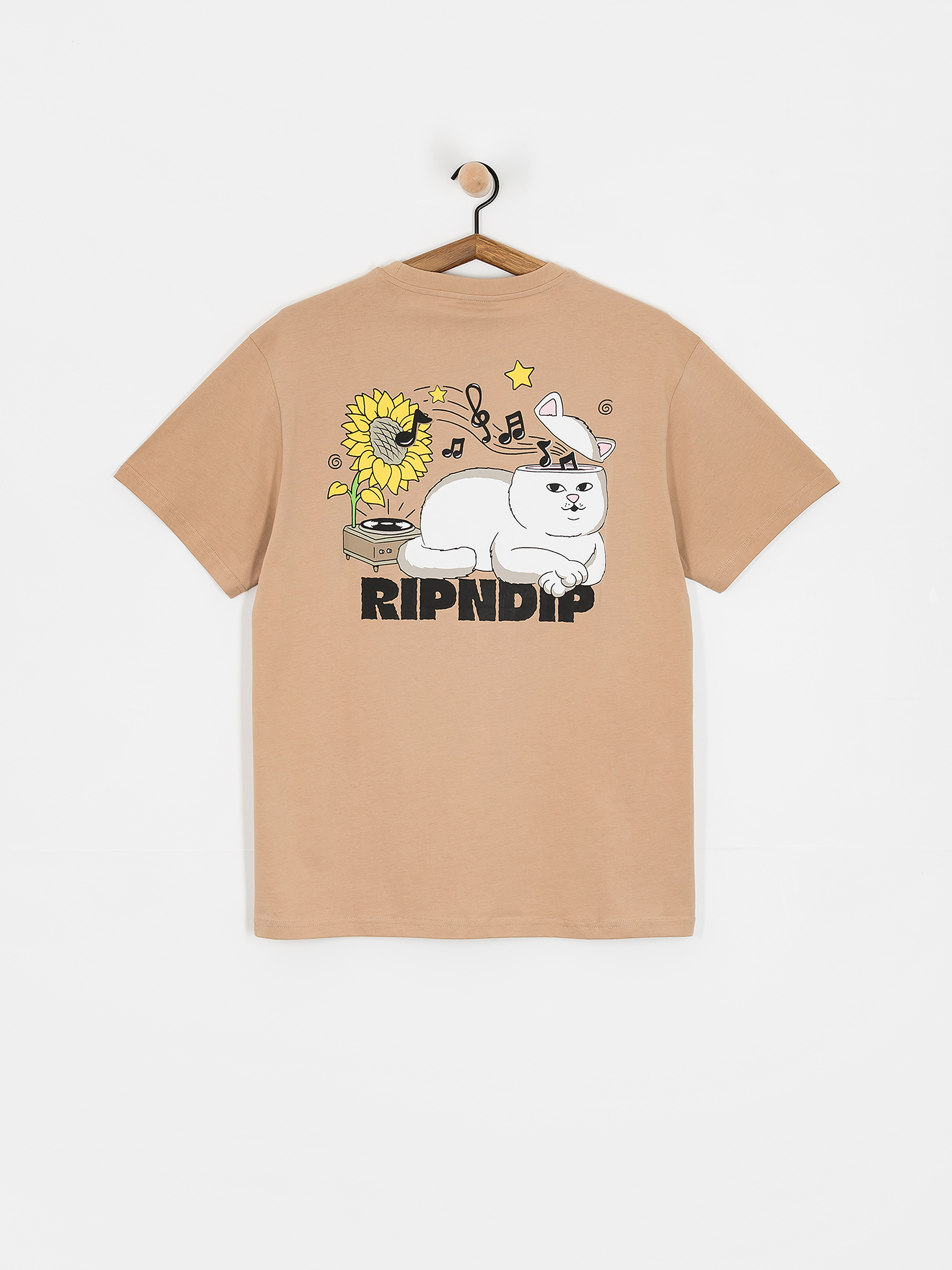 Tričko RipNDip No Music No Life (almond)