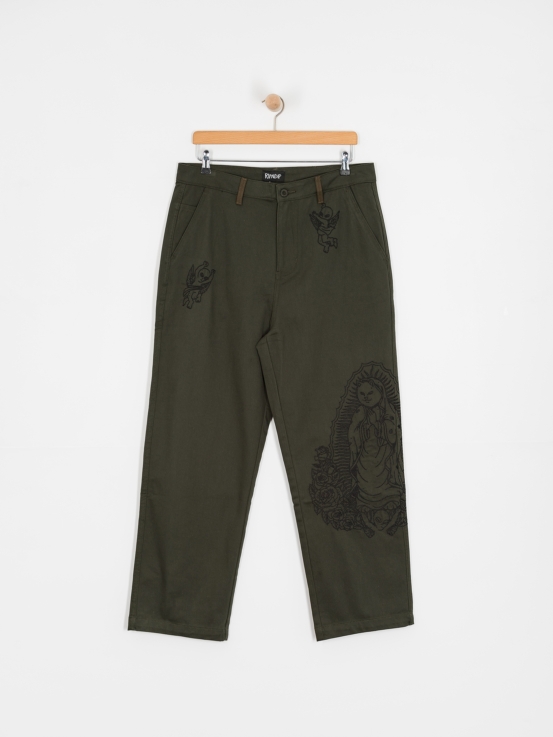 Nohavice RipNDip Mother Nerm Twill (dark olive)