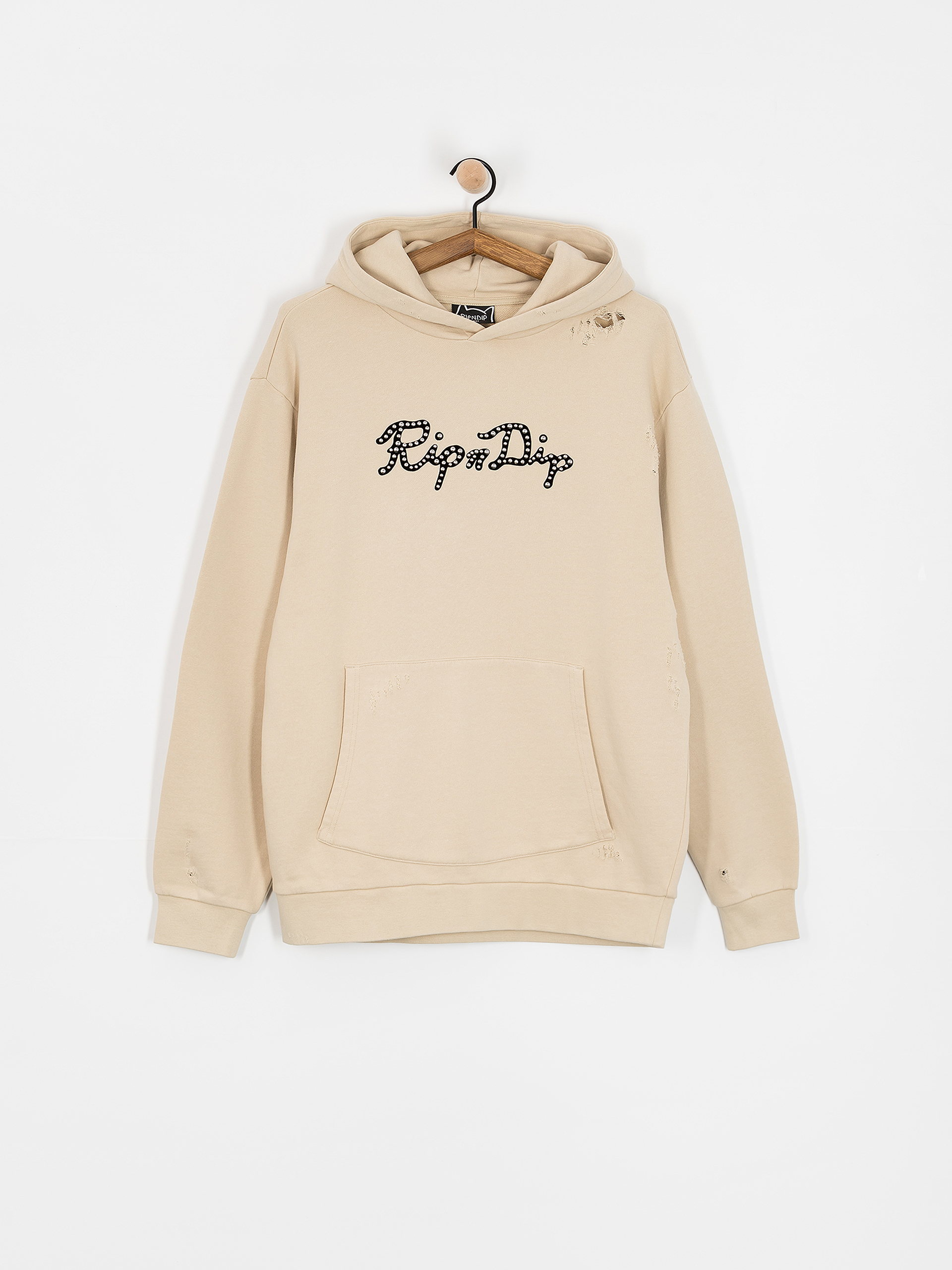 Mikina s kapucňou RipNDip Script HD (khaki)