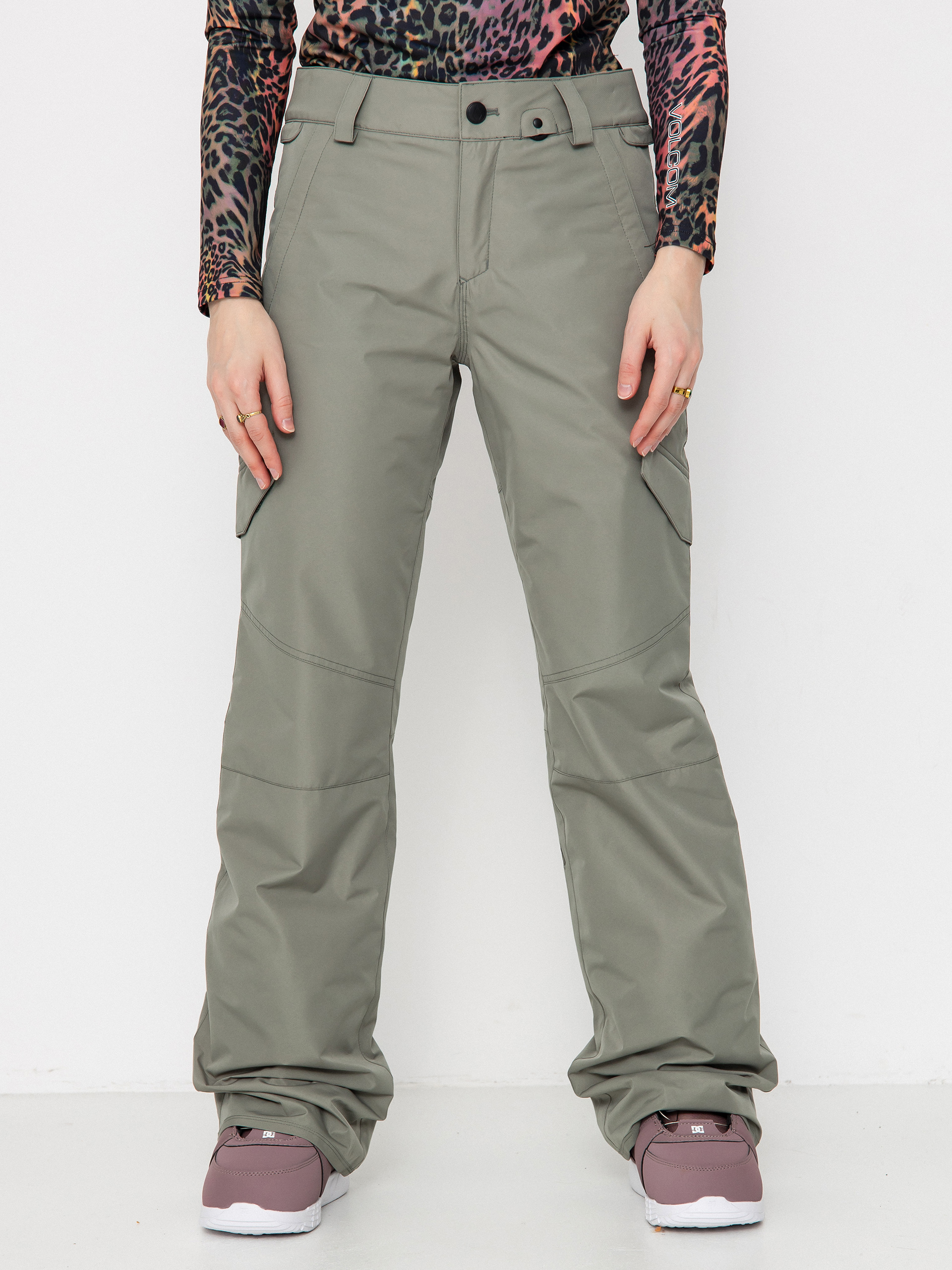Dámske Snowboardové nohavice Volcom Bridger Ins (lichen green)
